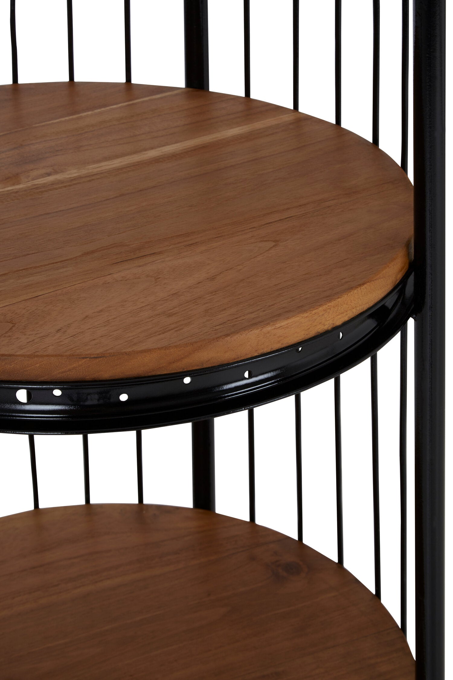 Tall Black Metal Birdcage Three Tier Shelf Display Unit - The Orchard Home and Gifts