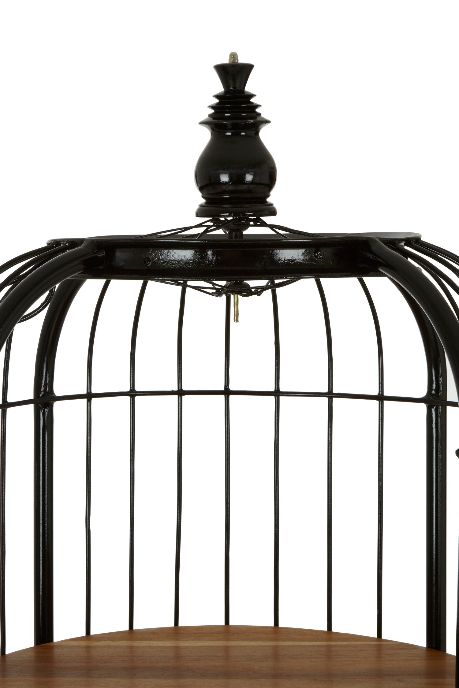 Medium Black Metal Birdcage Three Tier Shelf Display Unit - The Orchard Home and Gifts