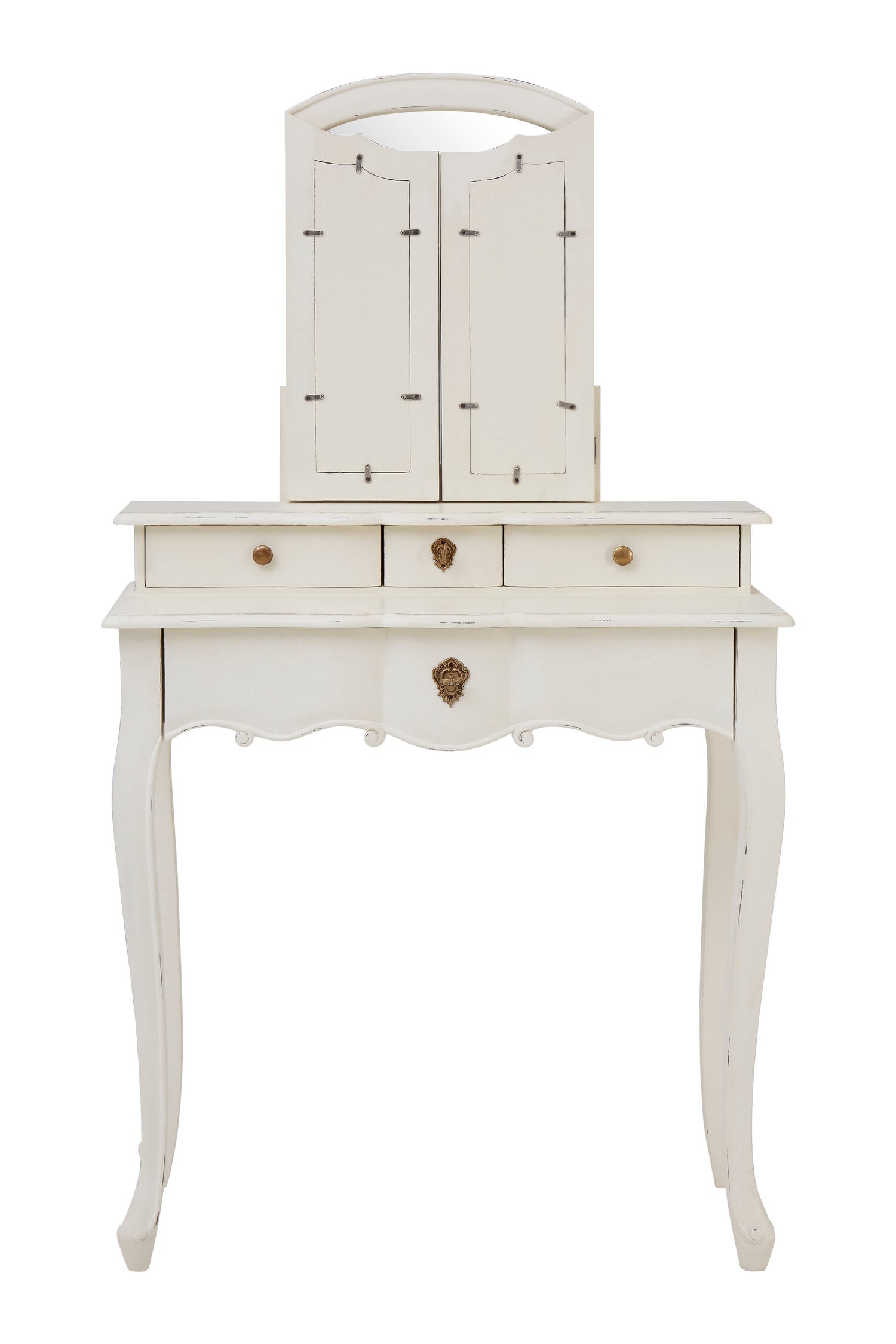 Chateau Classic White Triple Mirror Dressing Table - The Orchard Home and Gifts