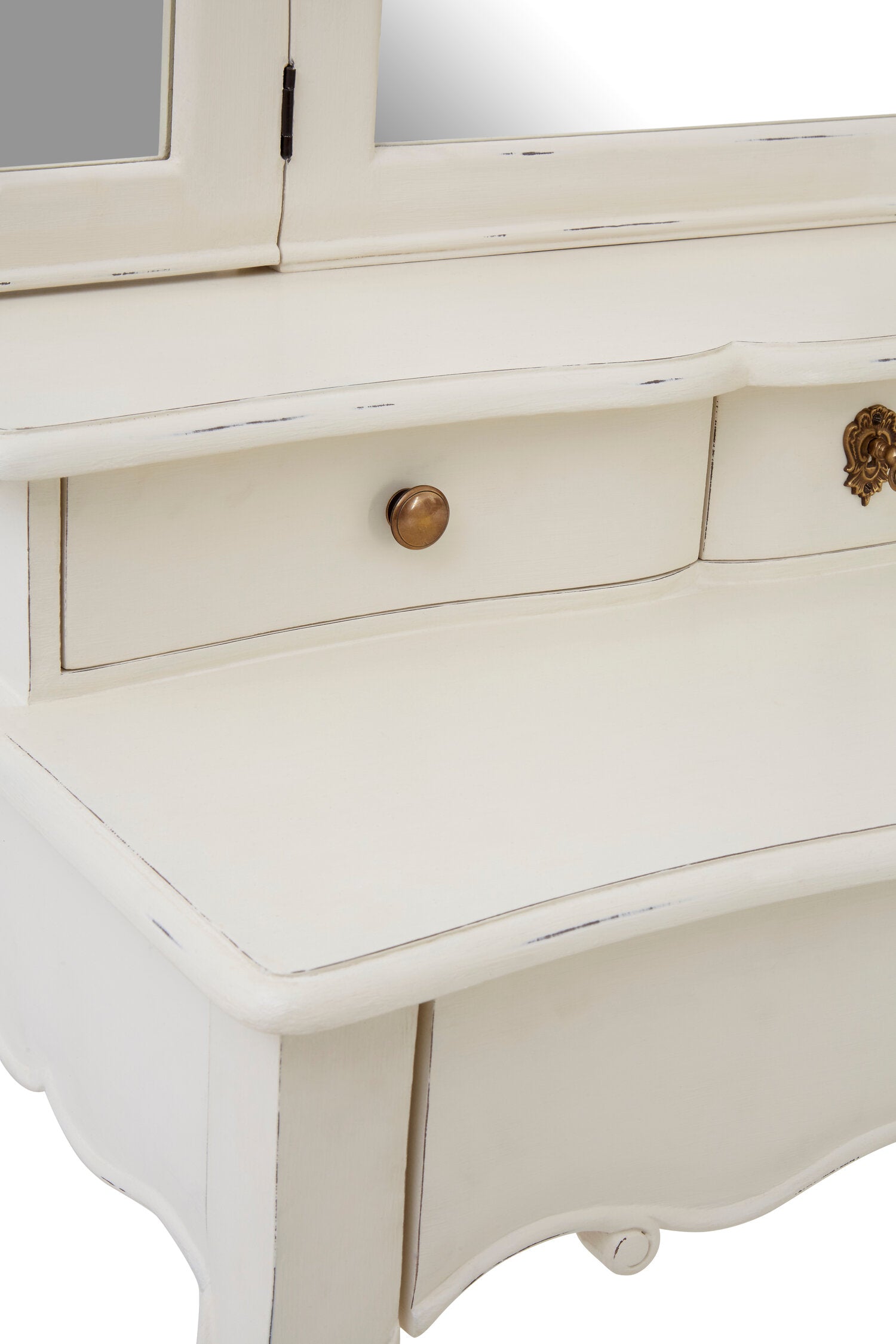 Chateau Classic White Triple Mirror Dressing Table - The Orchard Home and Gifts