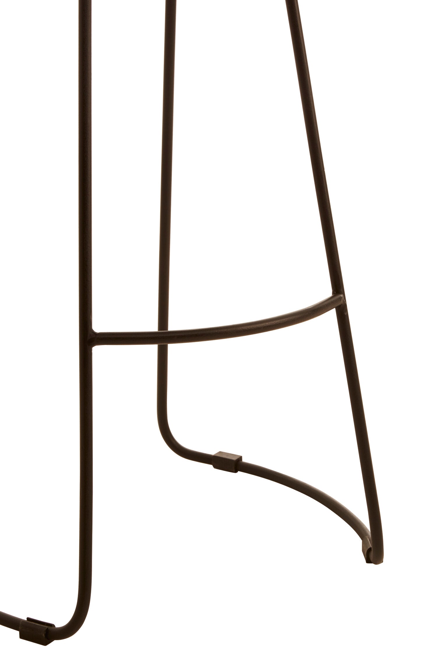 Fluted Brown Leather and Metal Bar Stool - The Orchard Home and Gifts