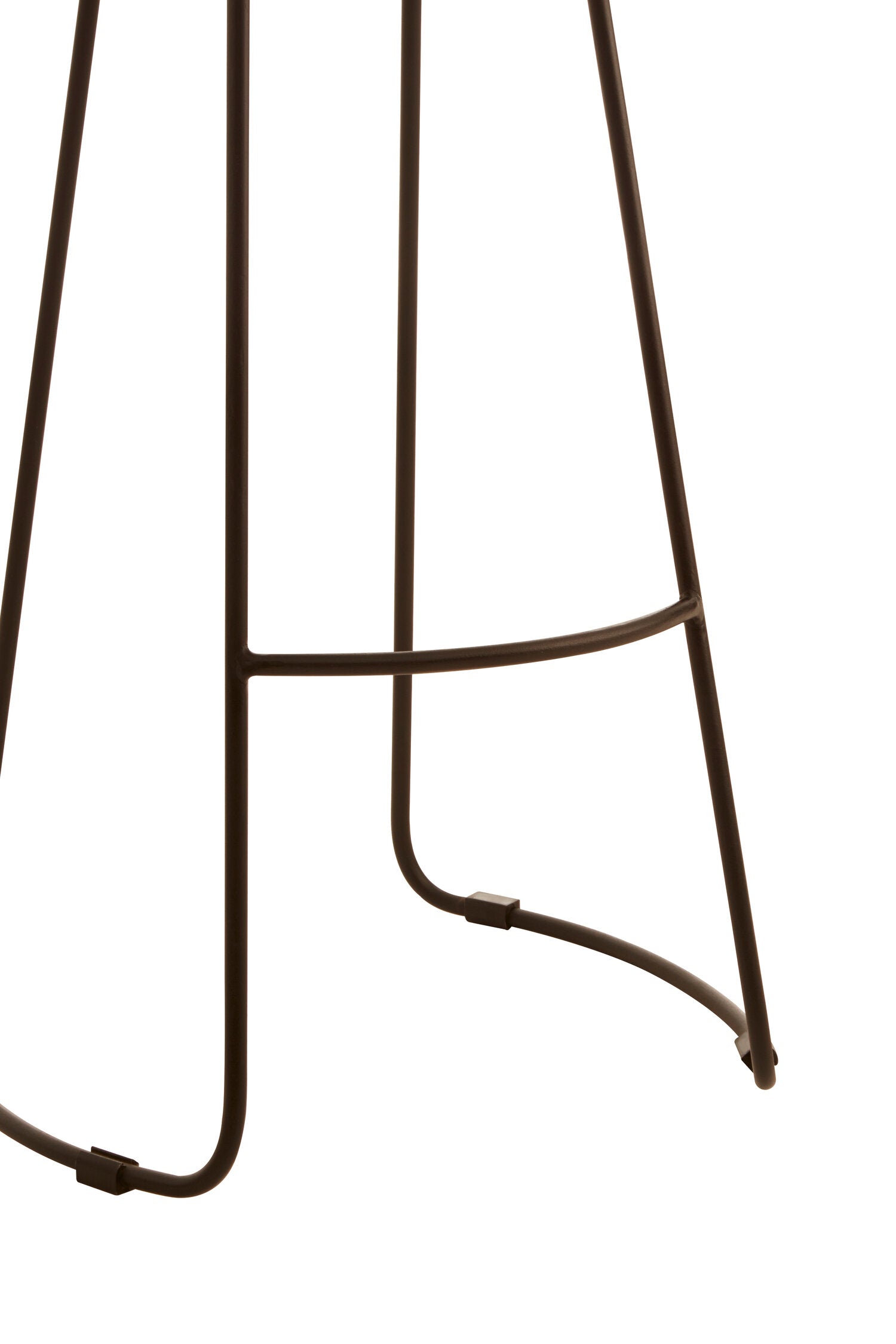 Fluted Light Brown Leather and Metal Bar Stool - The Orchard Home and Gifts