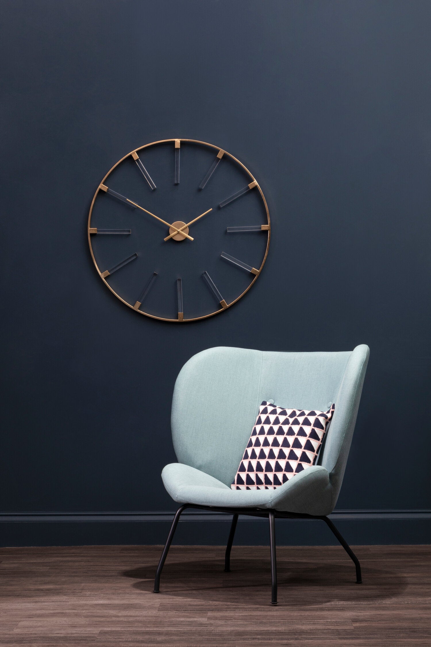 Minimalist Round Gold Wall Clock - The Orchard Home and Gifts