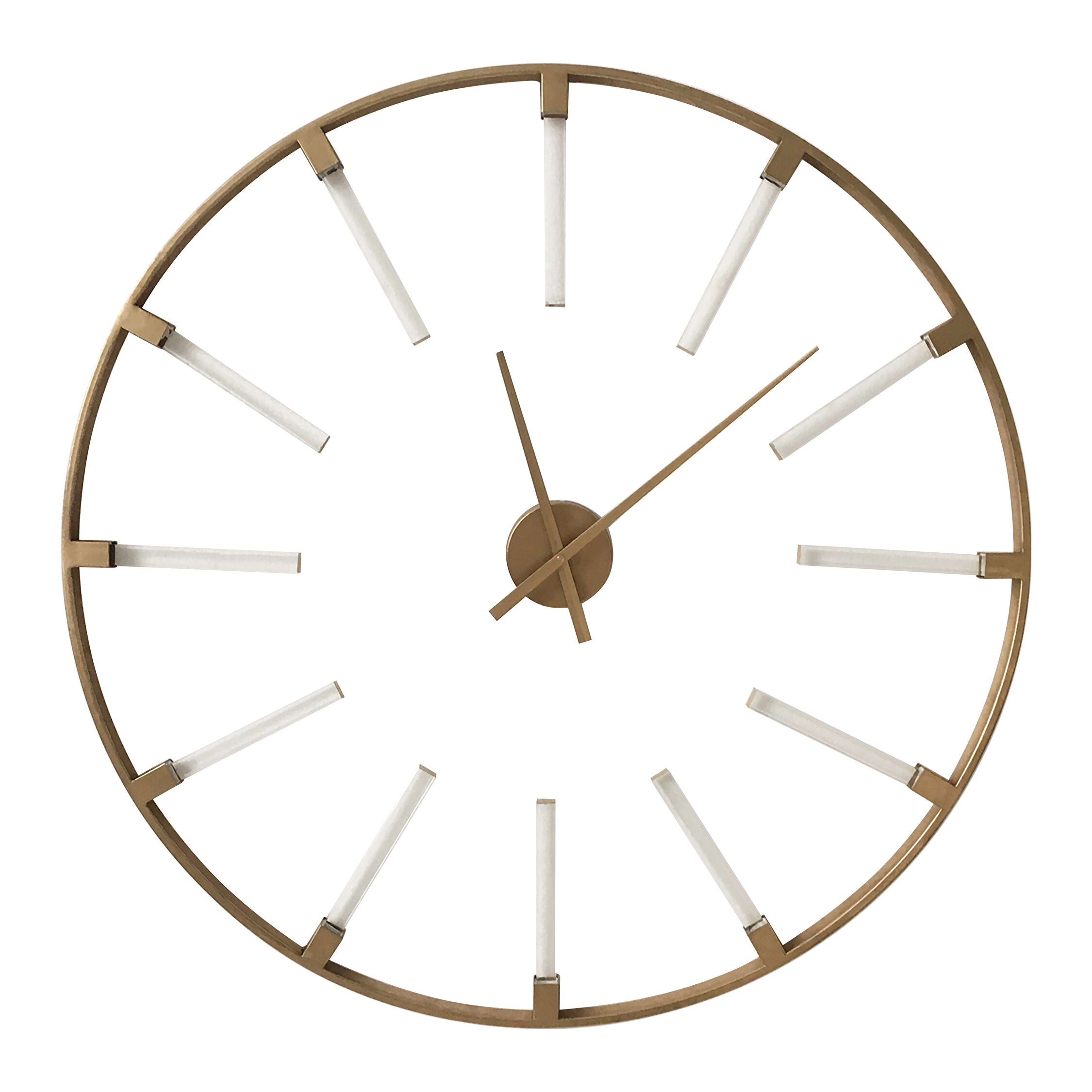 Minimalist Round Gold Wall Clock - The Orchard Home and Gifts