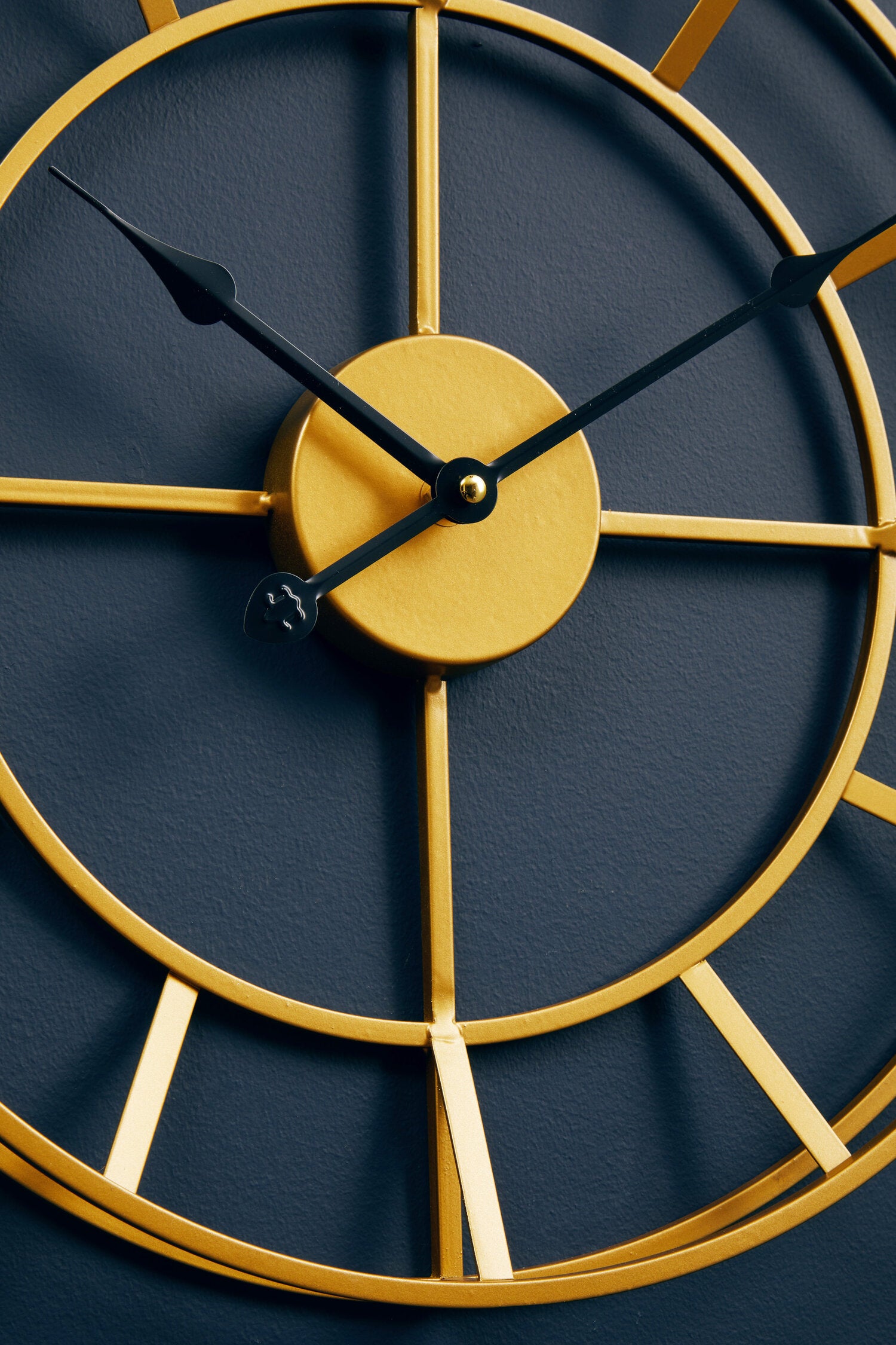 Halstead Small Round Gold Finish Skeleton Wall Clock - The Orchard Home and Gifts