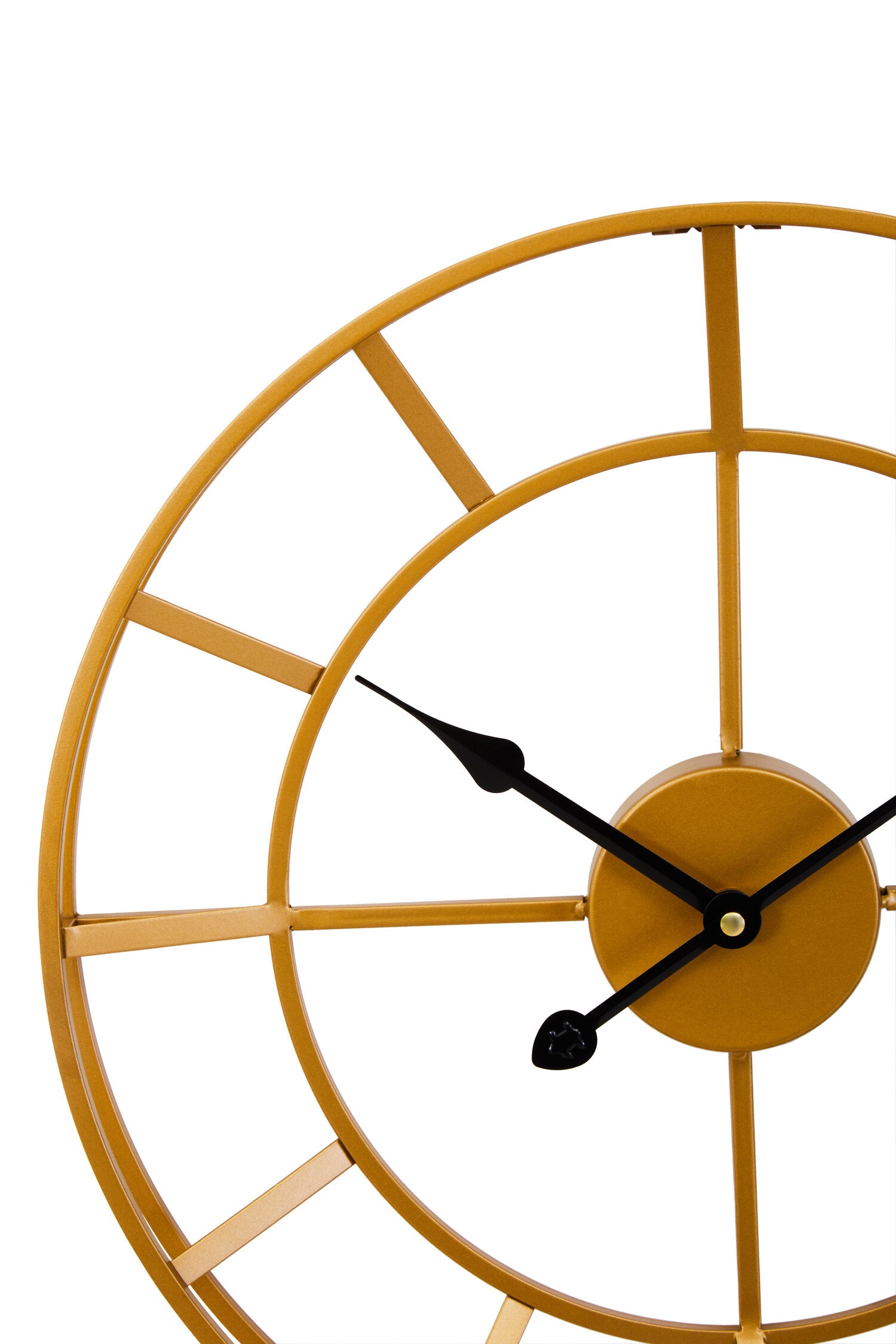 Halstead Small Round Gold Finish Skeleton Wall Clock - The Orchard Home and Gifts