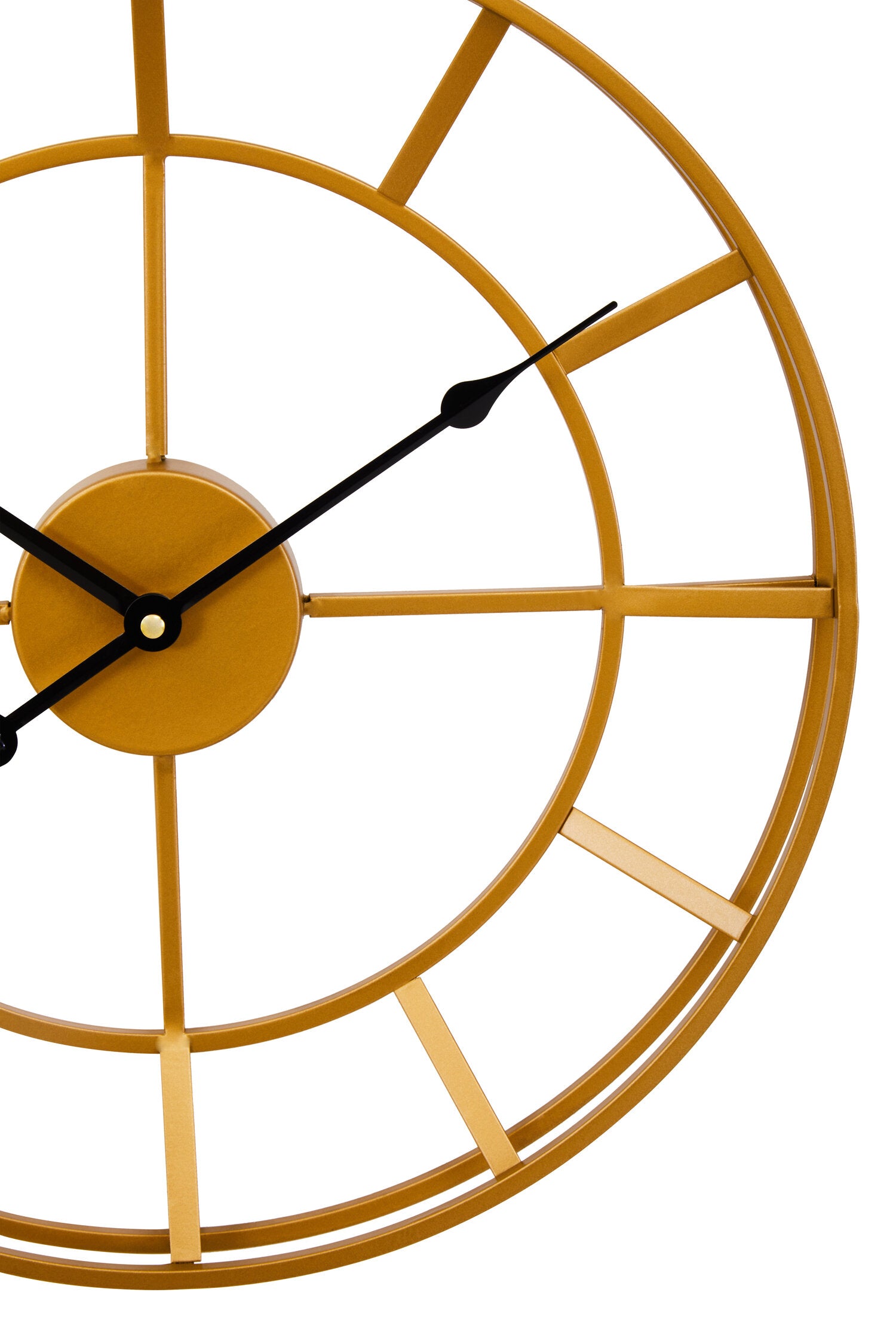 Halstead Small Round Gold Finish Skeleton Wall Clock - The Orchard Home and Gifts