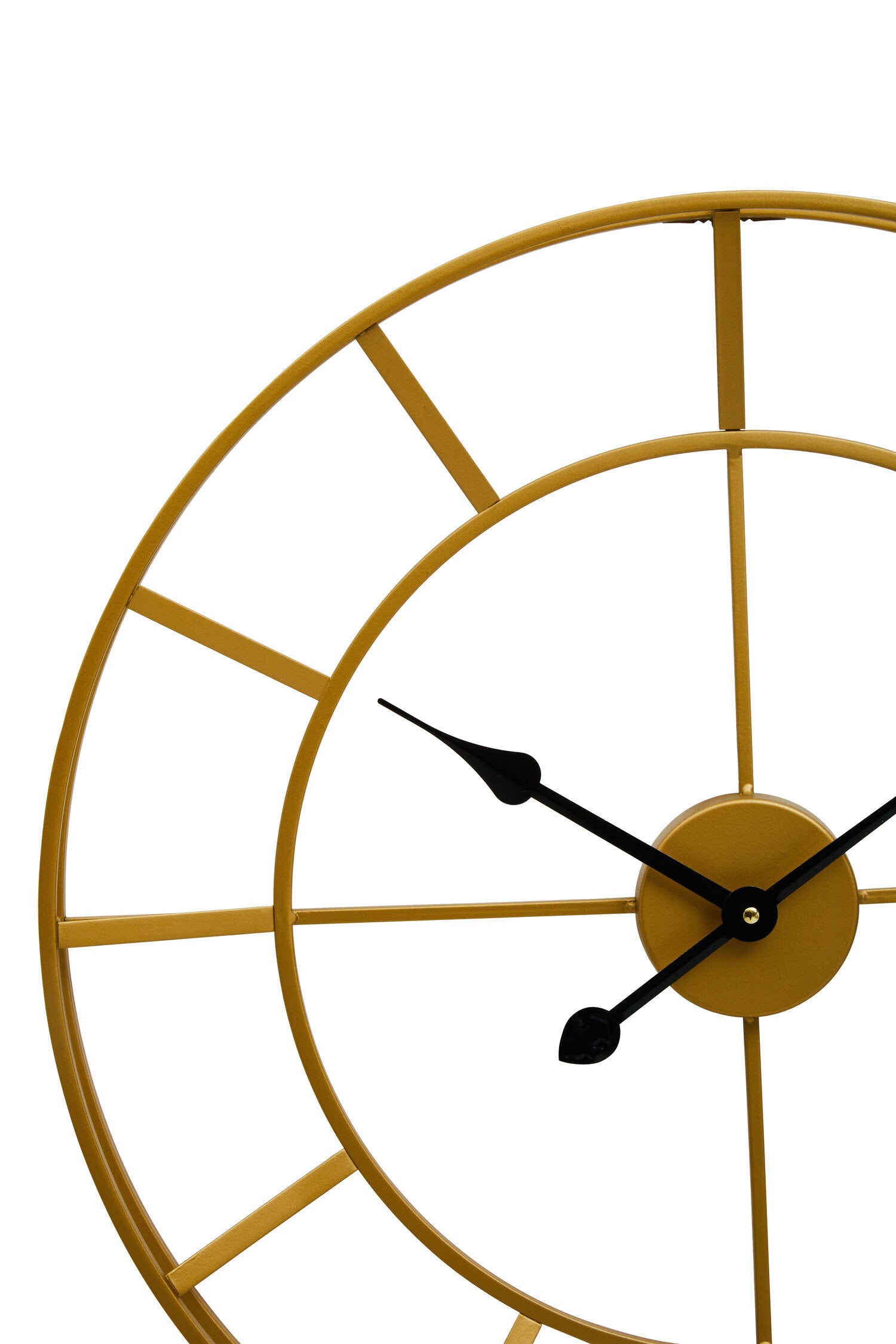 Halstead Large Round Gold Finish Skeleton Wall Clock - The Orchard Home and Gifts
