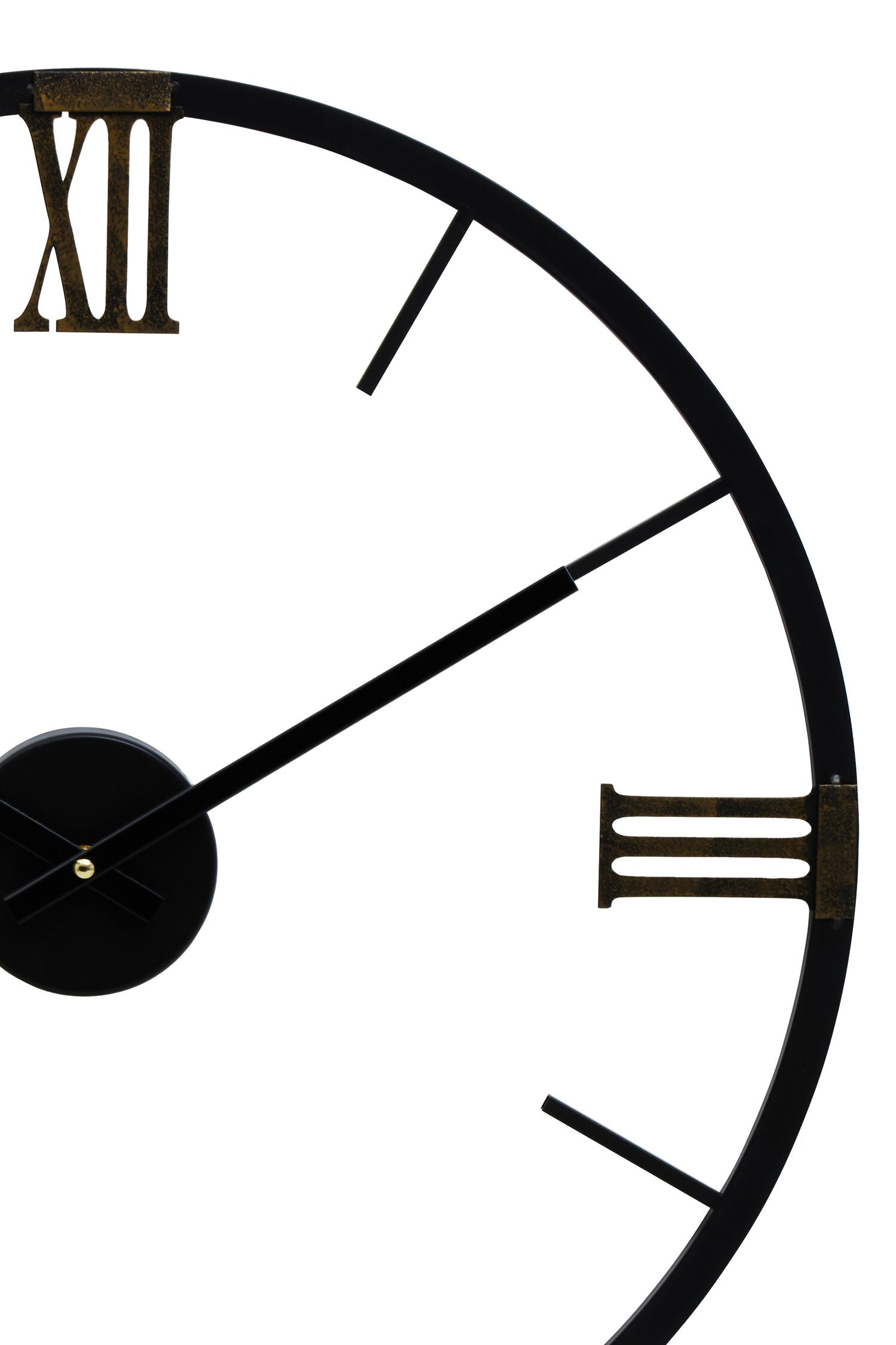 Silver and Natural Wood Round Wall Clock 70cm - The Orchard Home and Gifts