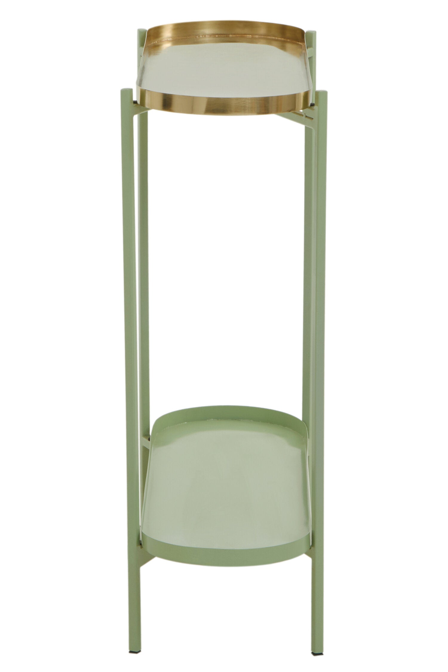 Sage Green and Gold Oval Console Table - The Orchard Home and Gifts
