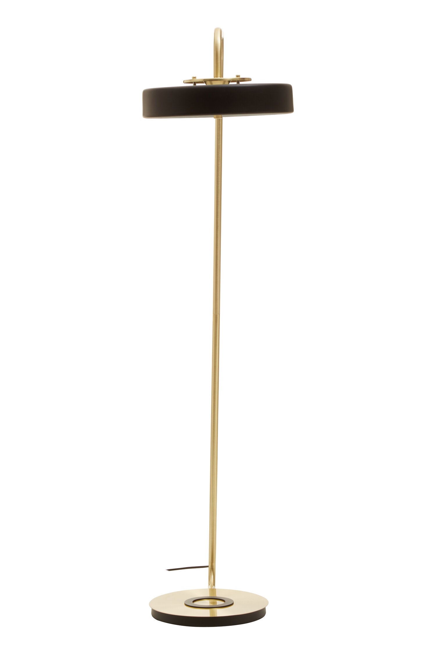 Roma Gold Floor Lamp with Black Shade - The Orchard Home and Gifts