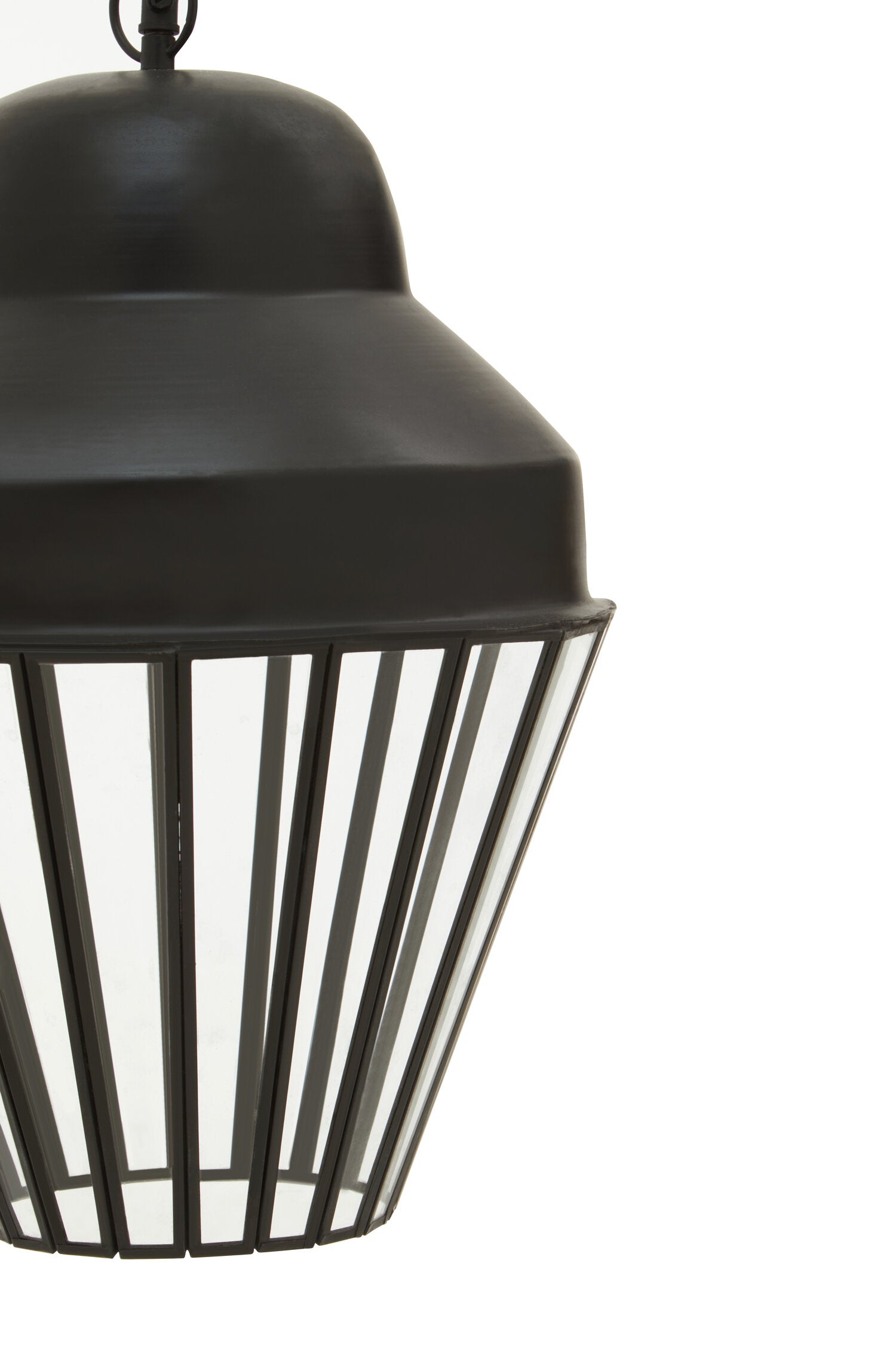 Industrial Iron and Glass Tapered Hanging Pendant Light - The Orchard Home and Gifts