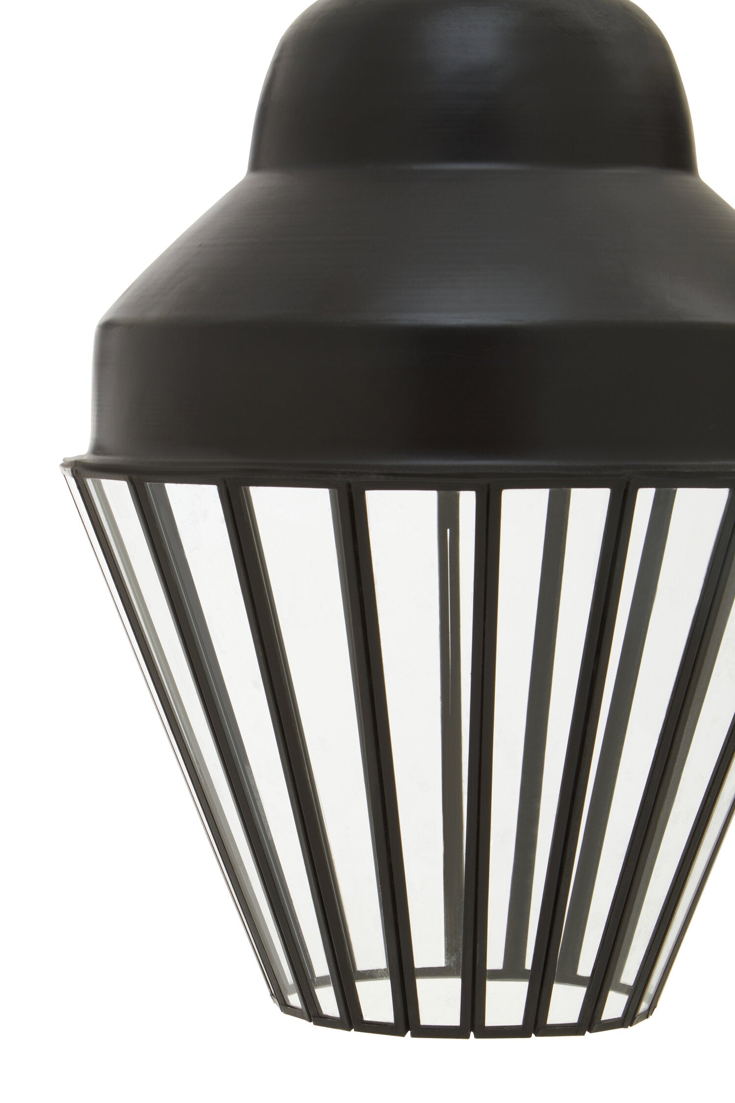 Industrial Iron and Glass Tapered Hanging Pendant Light - The Orchard Home and Gifts