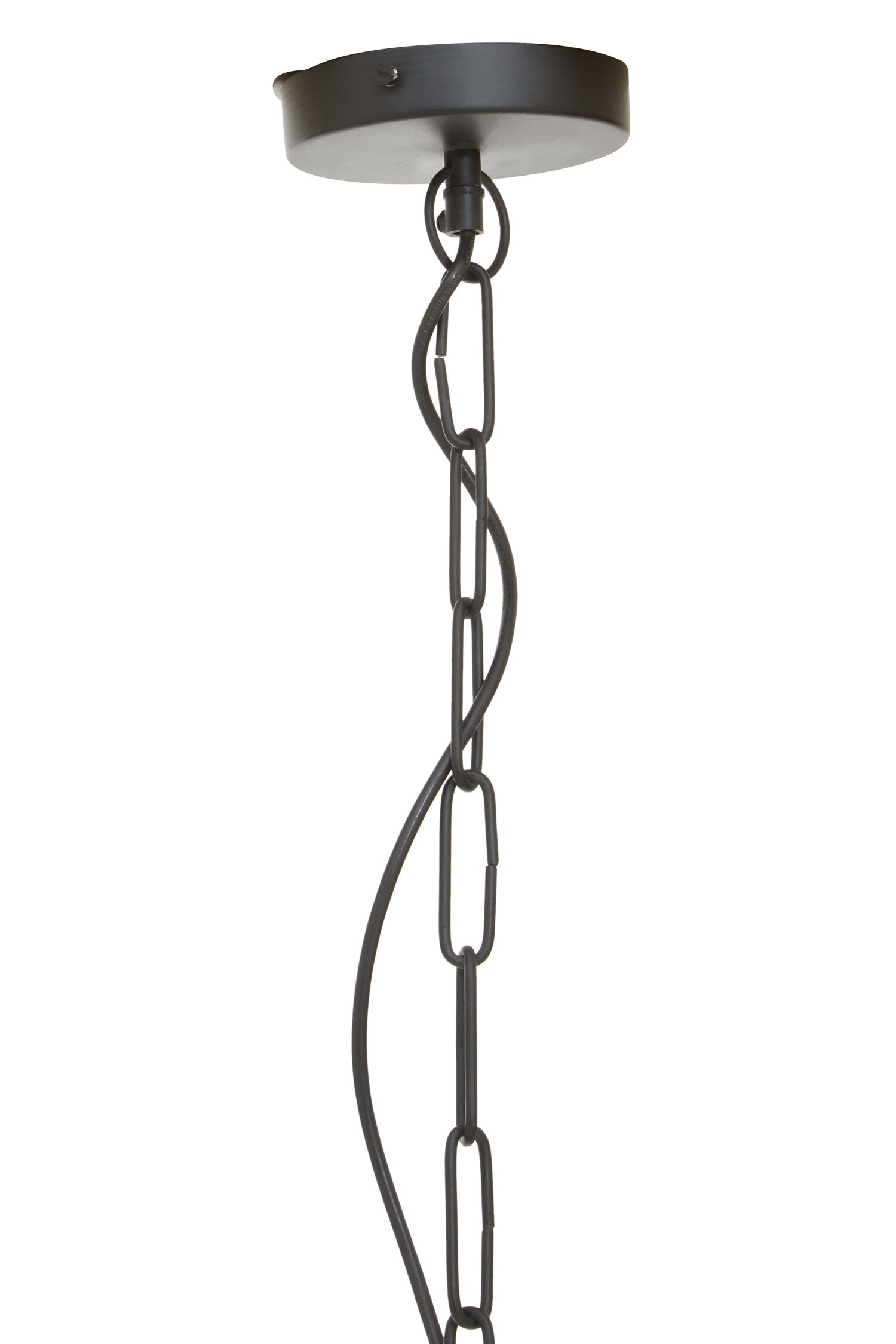 Industrial Iron and Glass Cylinder Hanging Cage Pendant Light - The Orchard Home and Gifts