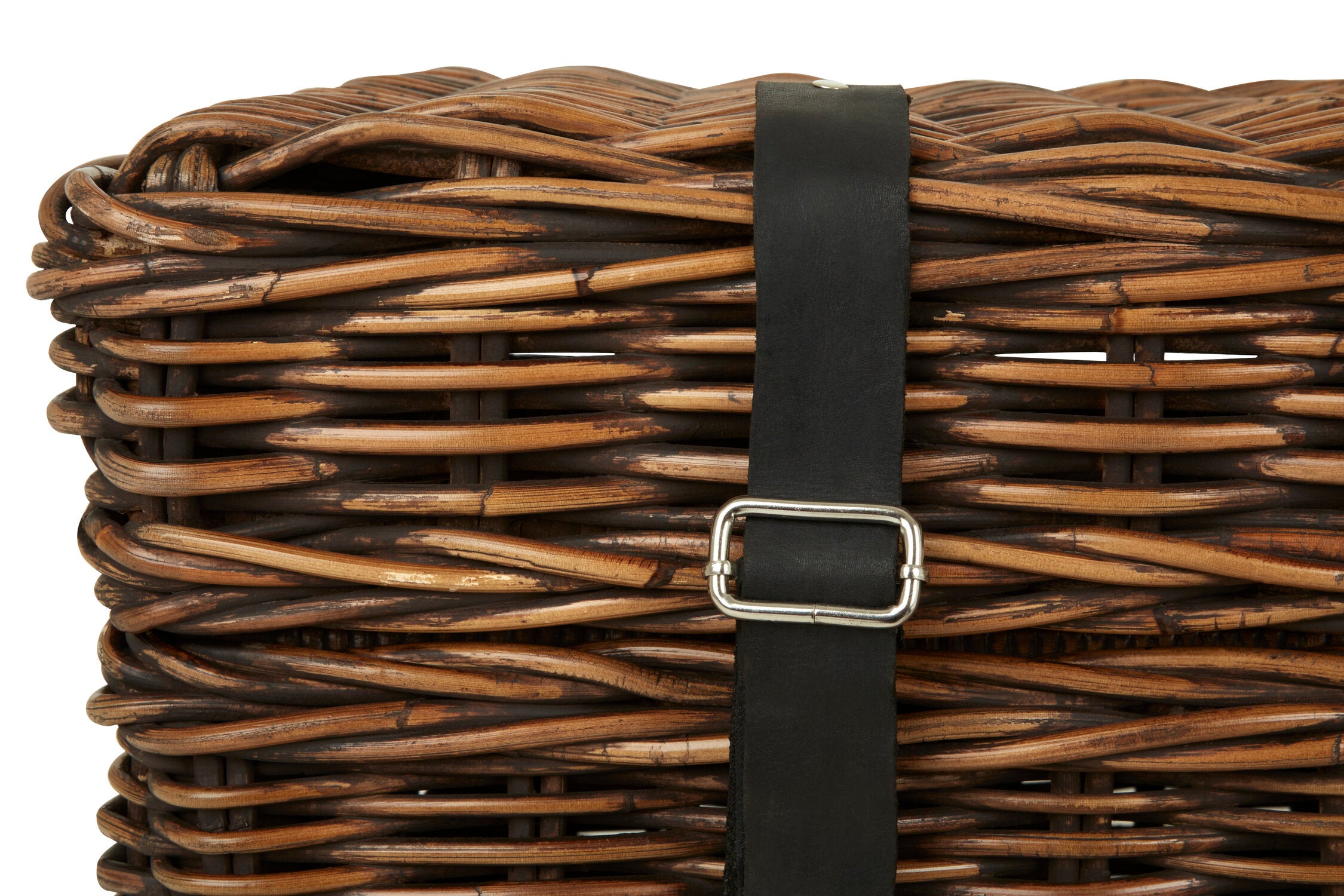 Kabu Rattan Set of Two Storage Trunks with Leather Straps - The Orchard Home and Gifts