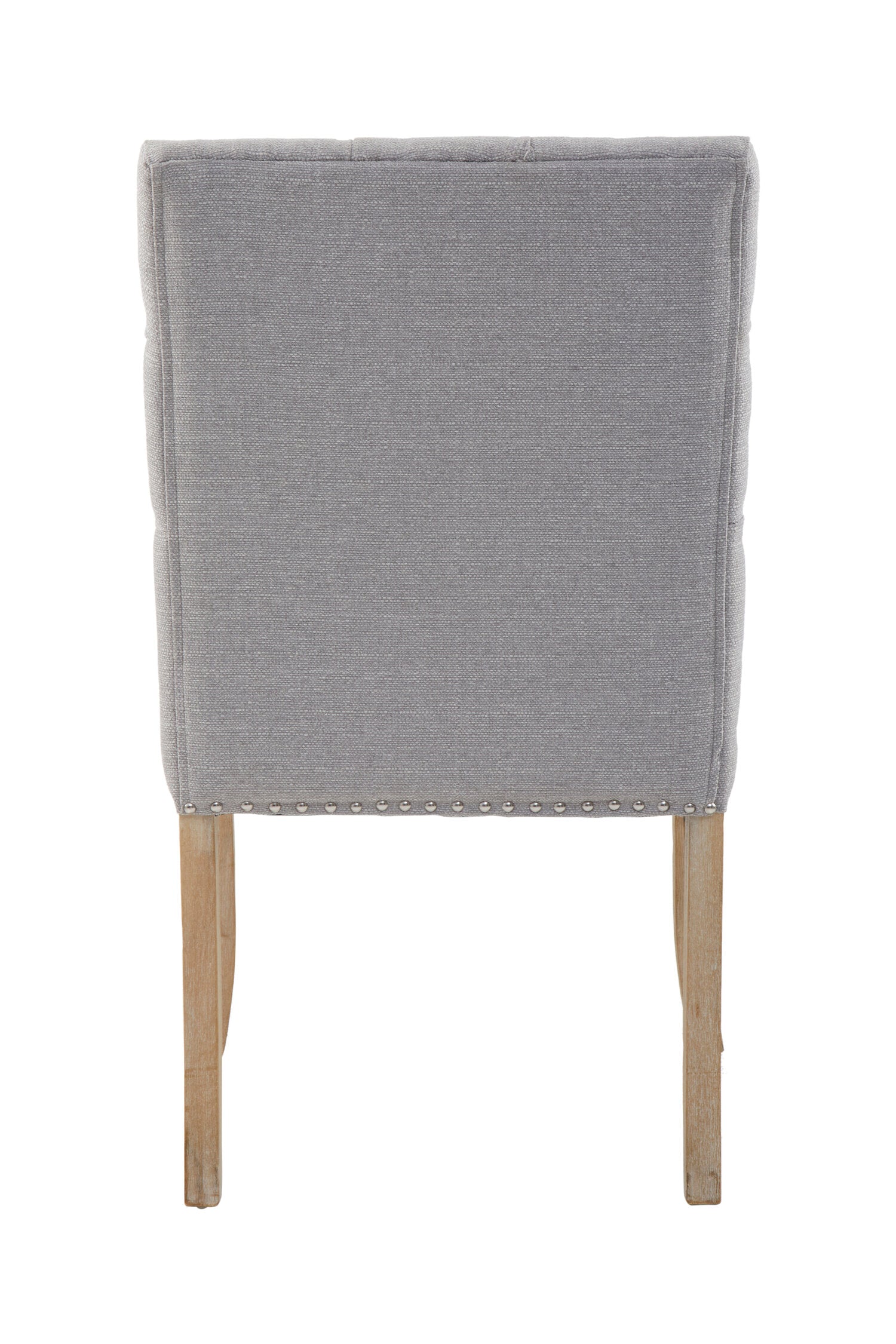 Chelsea Grey Linen Button Back Uphostered Dining Chair