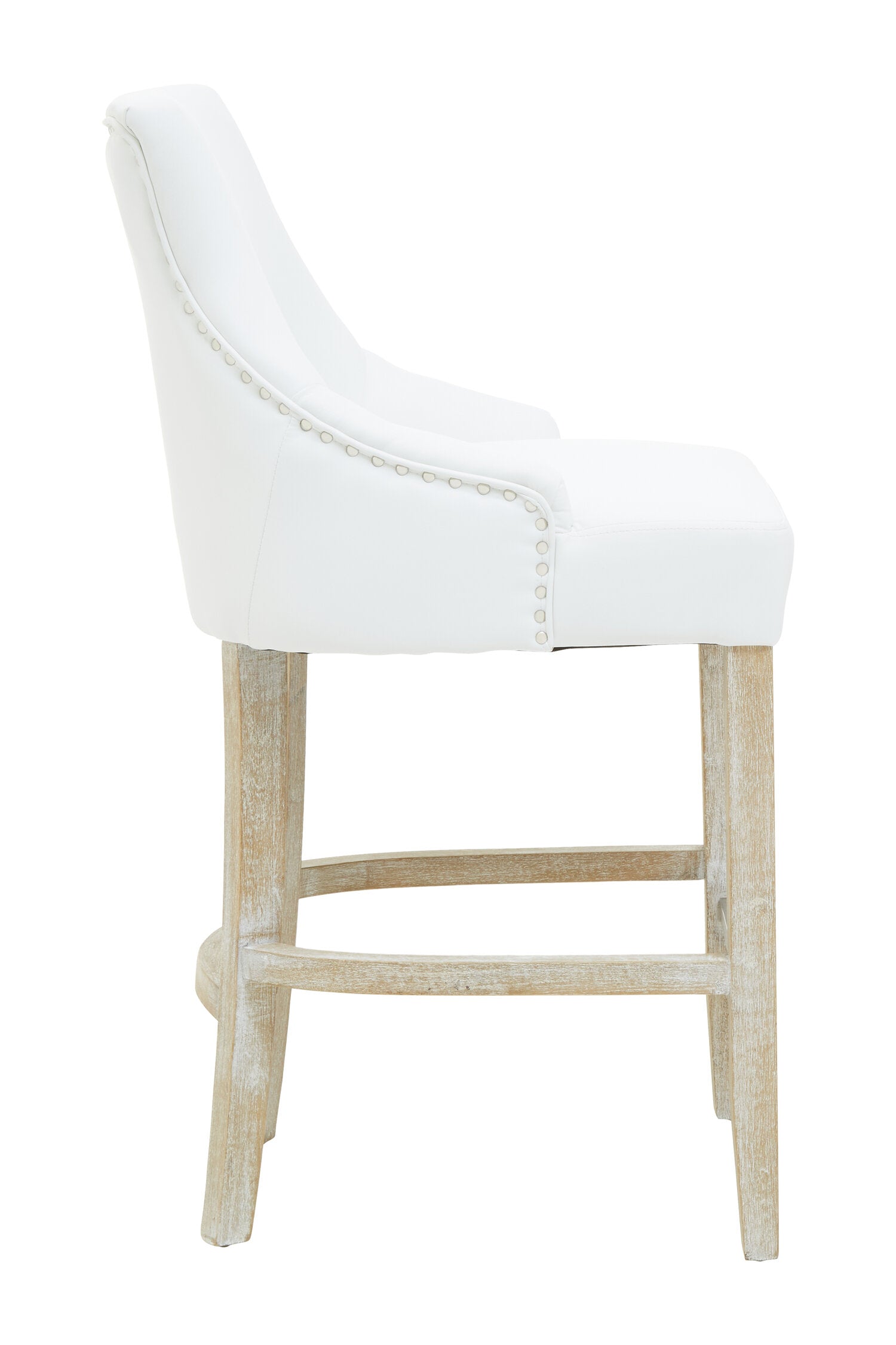 Chelsea Ivory Velvet Bar Stool Chair - The Orchard Home and Gifts