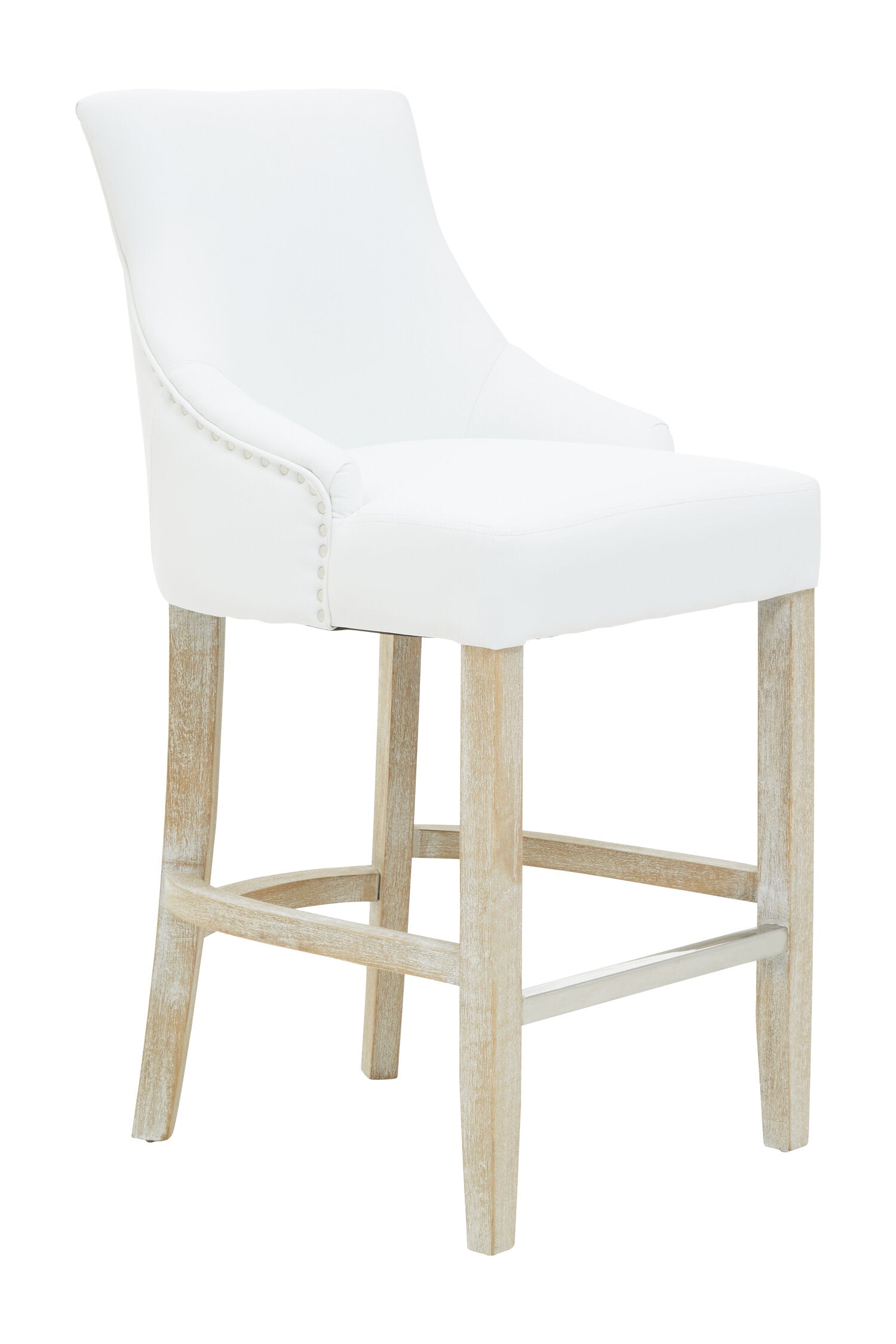 Chelsea Ivory Velvet Bar Stool Chair - The Orchard Home and Gifts