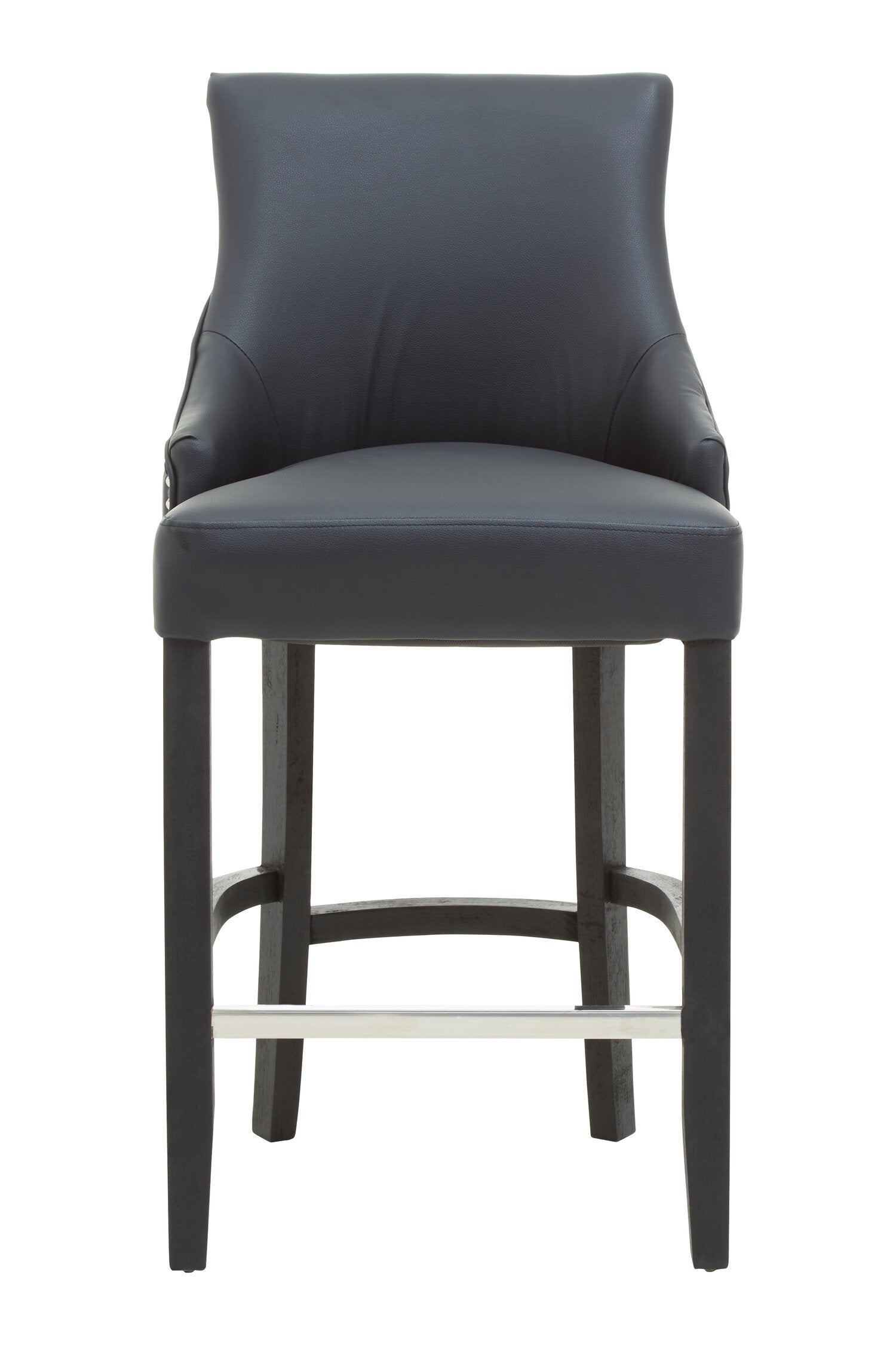 Chelsea Charcoal Faux Leather Bar Stool Chair - The Orchard Home and Gifts
