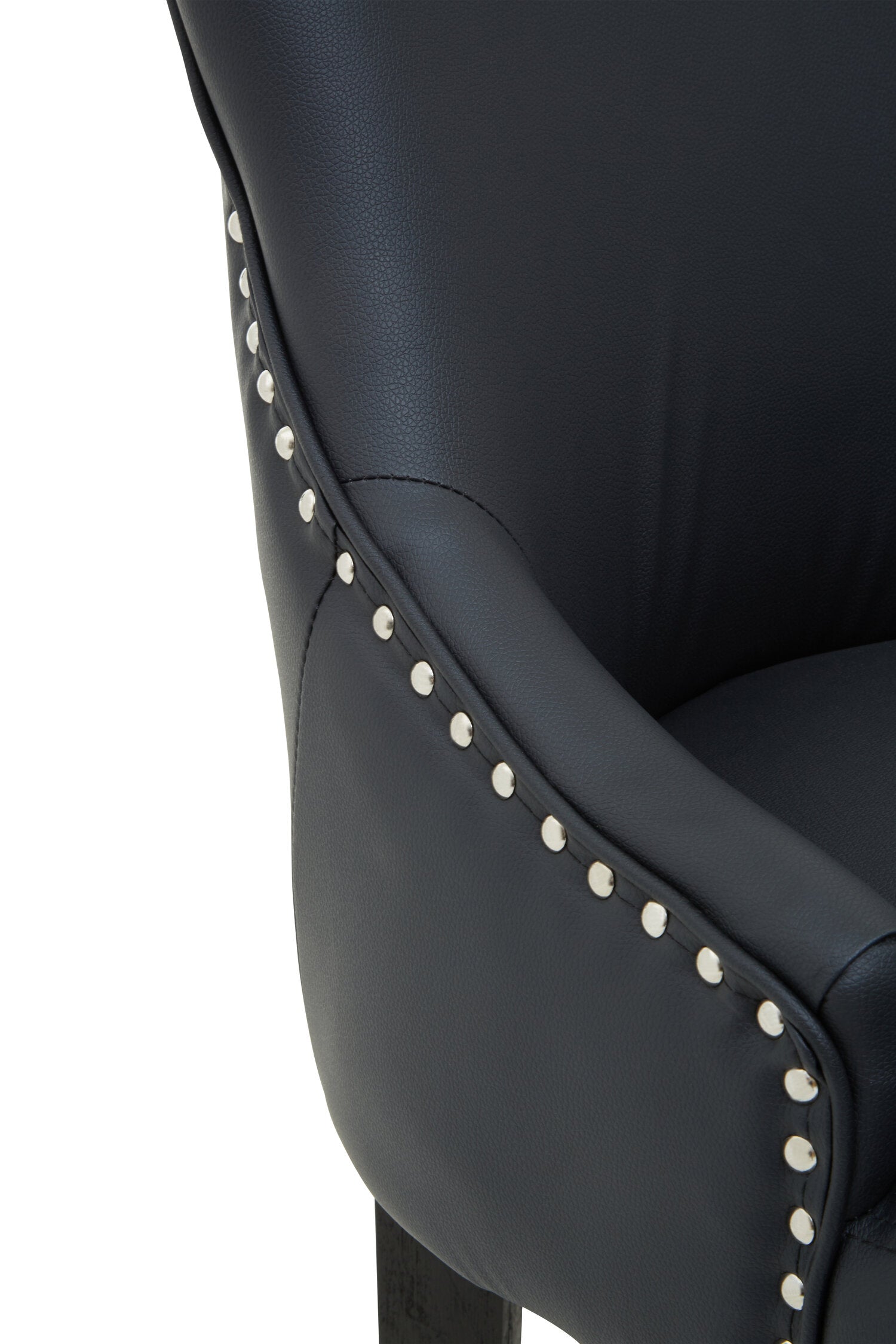 Chelsea Charcoal Faux Leather Bar Stool Chair - The Orchard Home and Gifts