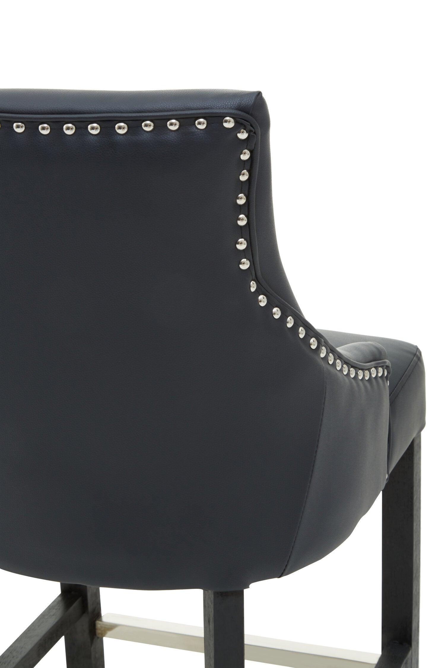 Chelsea Charcoal Faux Leather Bar Stool Chair - The Orchard Home and Gifts