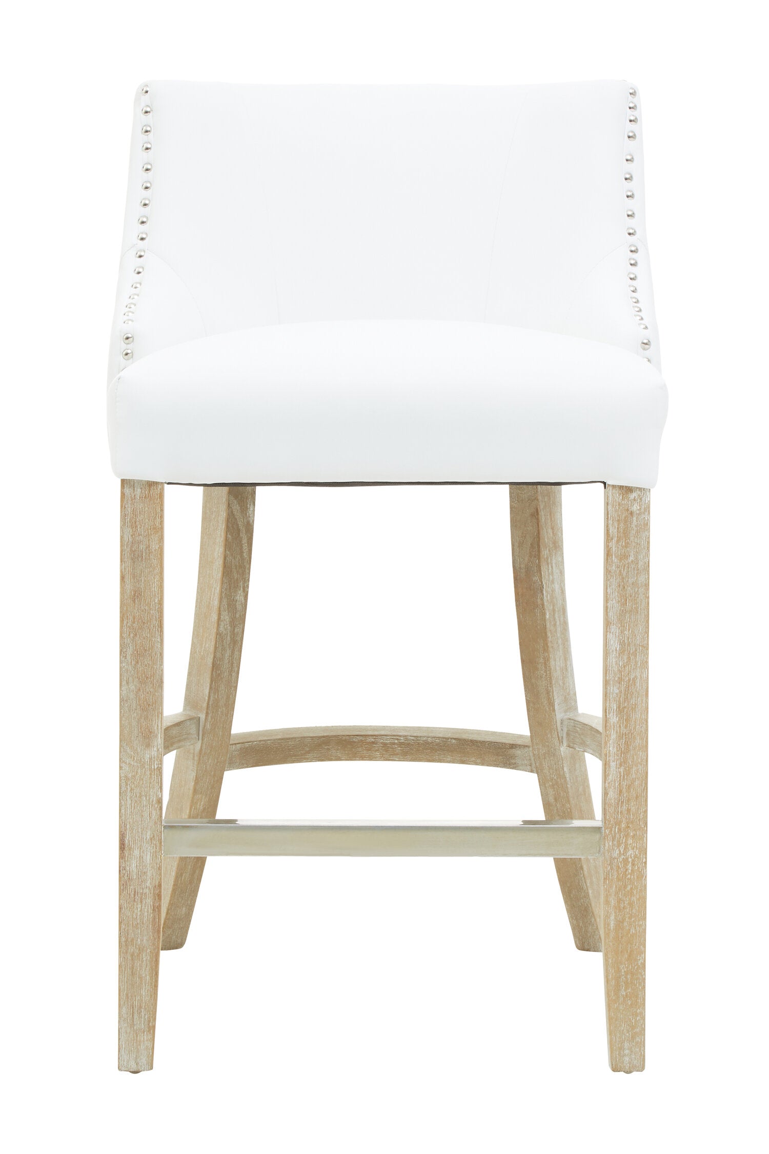 Chelsea White Upholstered Bar Stool Chair - The Orchard Home and Gifts