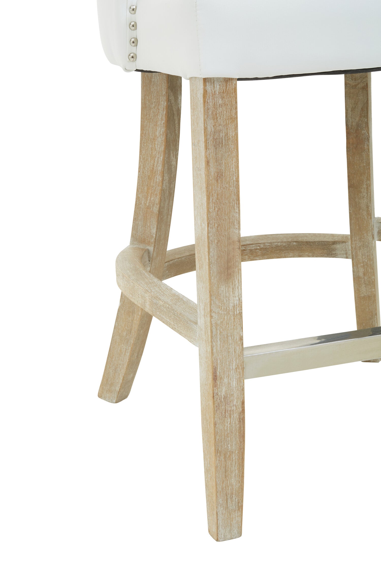 Chelsea White Upholstered Bar Stool Chair - The Orchard Home and Gifts