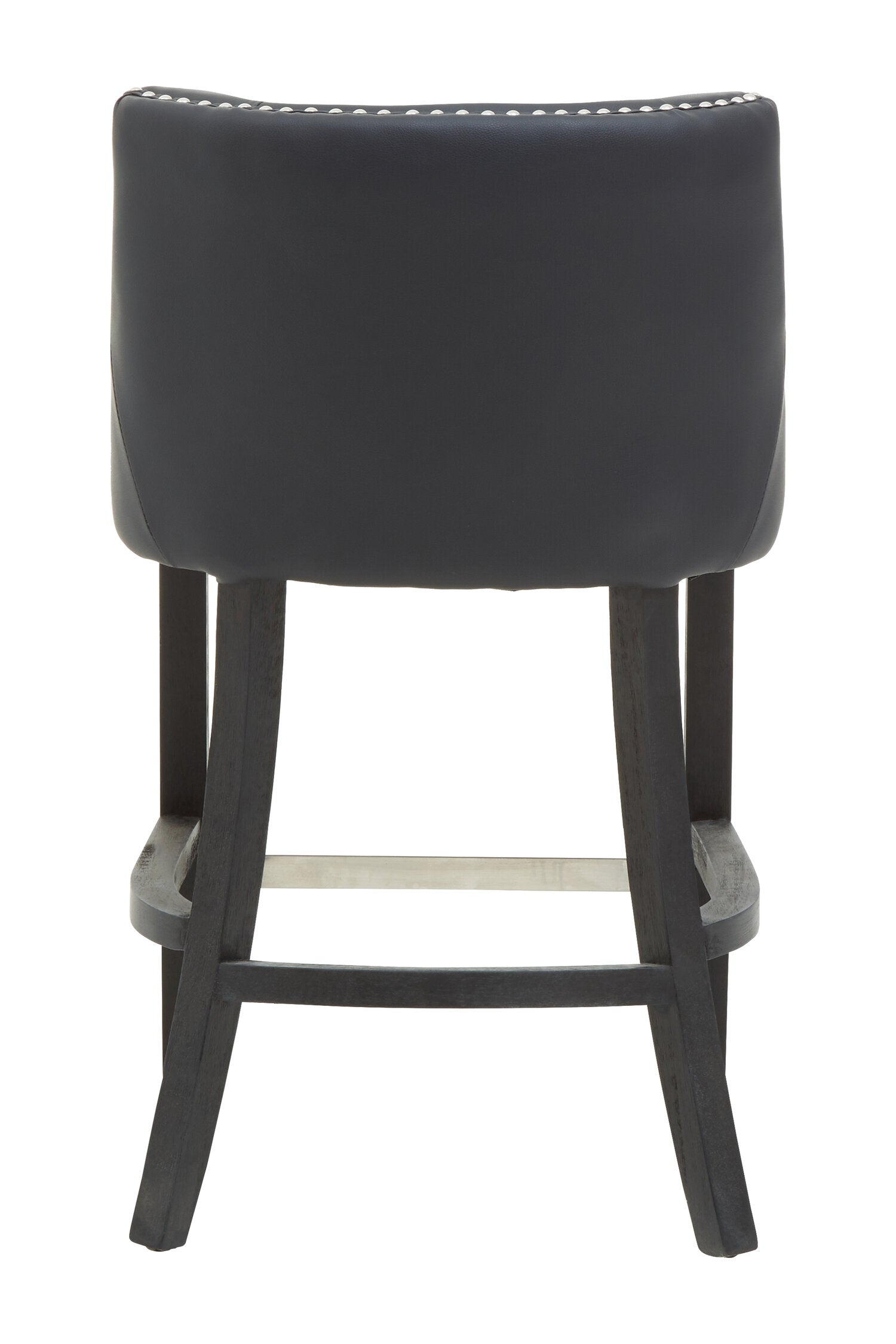 Chelsea Black Faux Leather Low Back Bar Stool Chair - The Orchard Home and Gifts