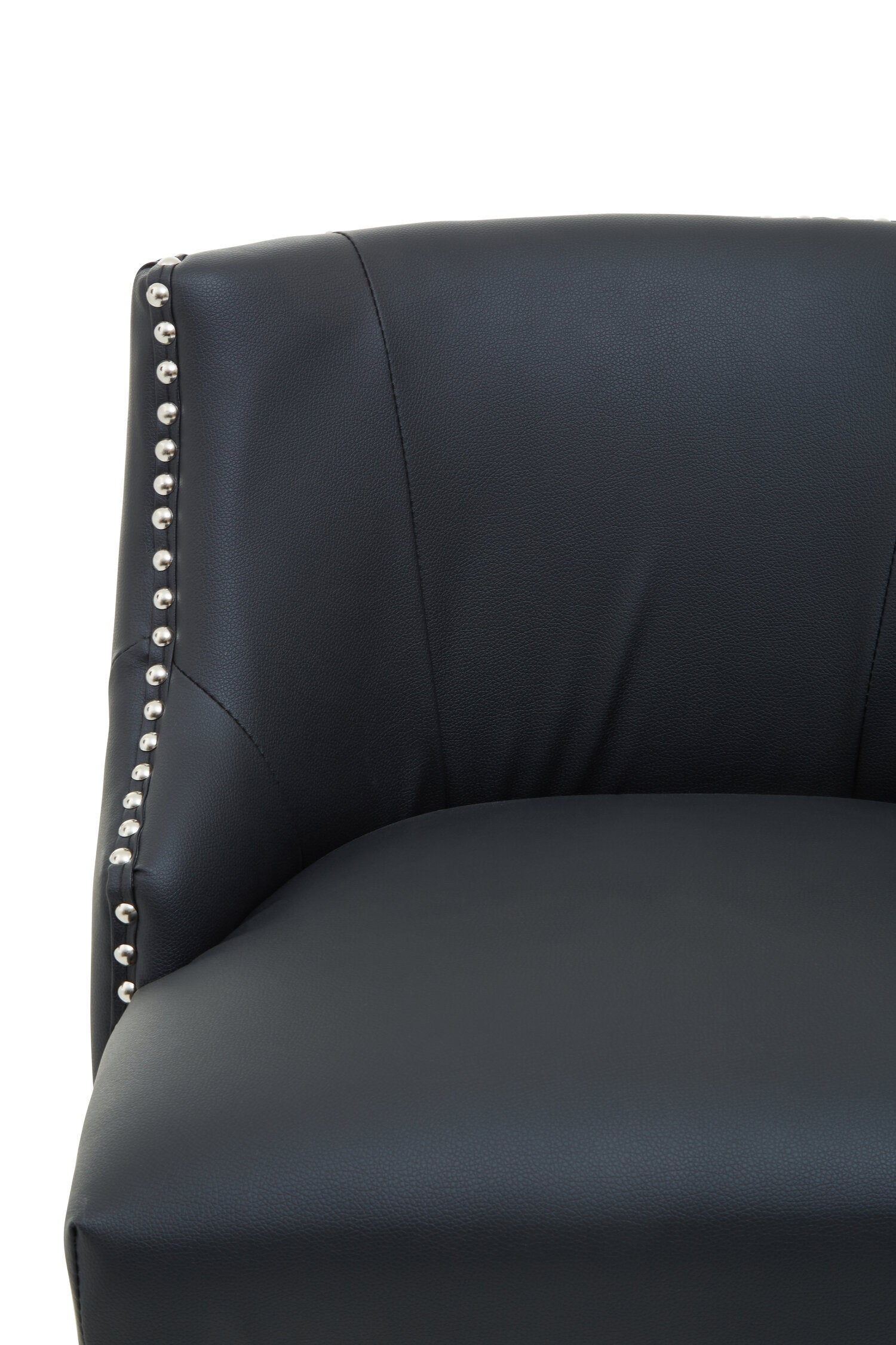 Chelsea Black Faux Leather Low Back Bar Stool Chair - The Orchard Home and Gifts