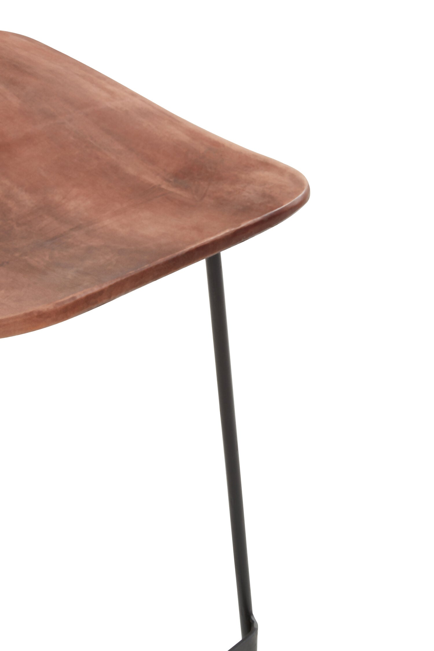 Mikka Acacia Wood and Antique Black Bar Stool - The Orchard Home and Gifts