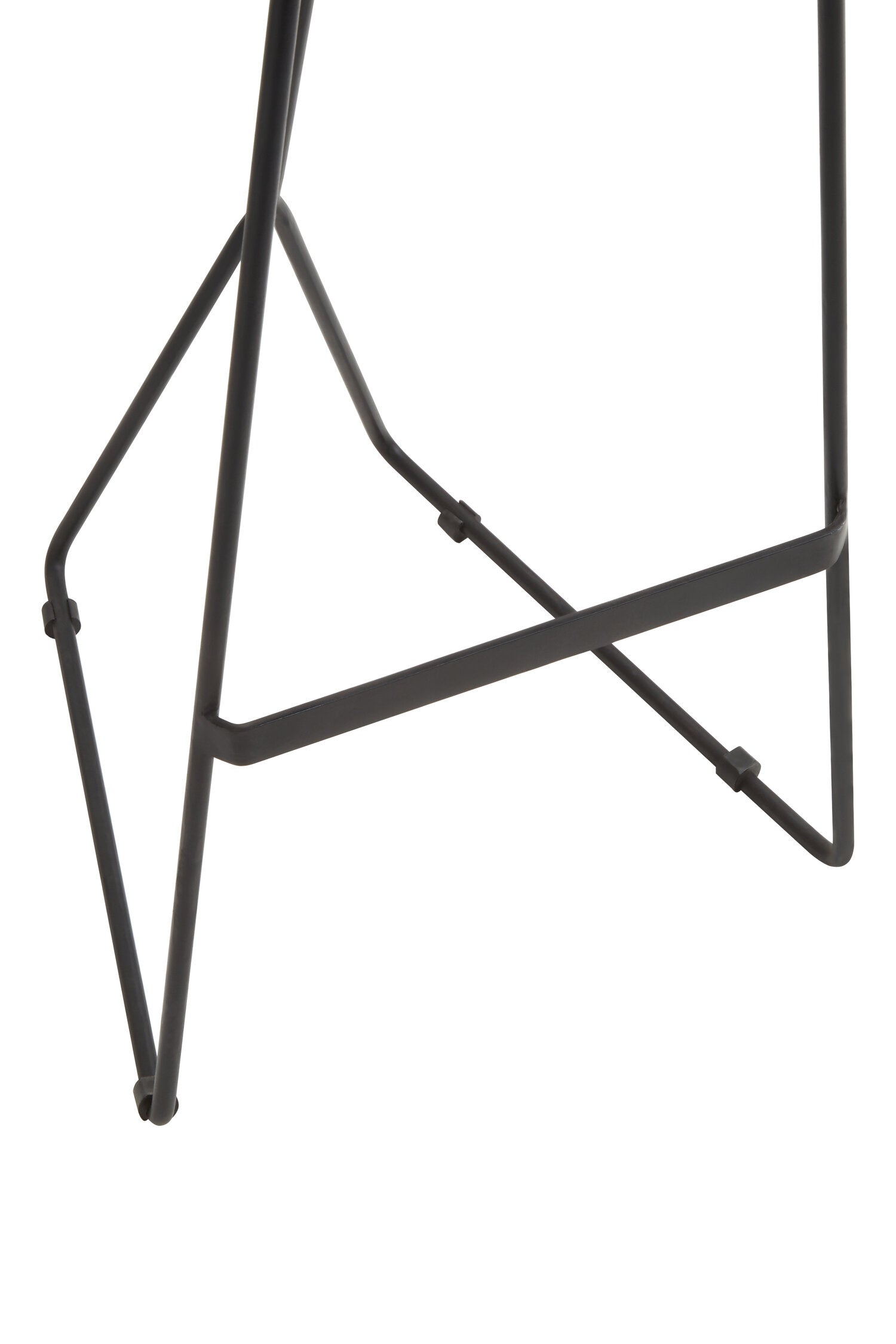 Mikka Acacia Wood and Antique Black Bar Stool - The Orchard Home and Gifts