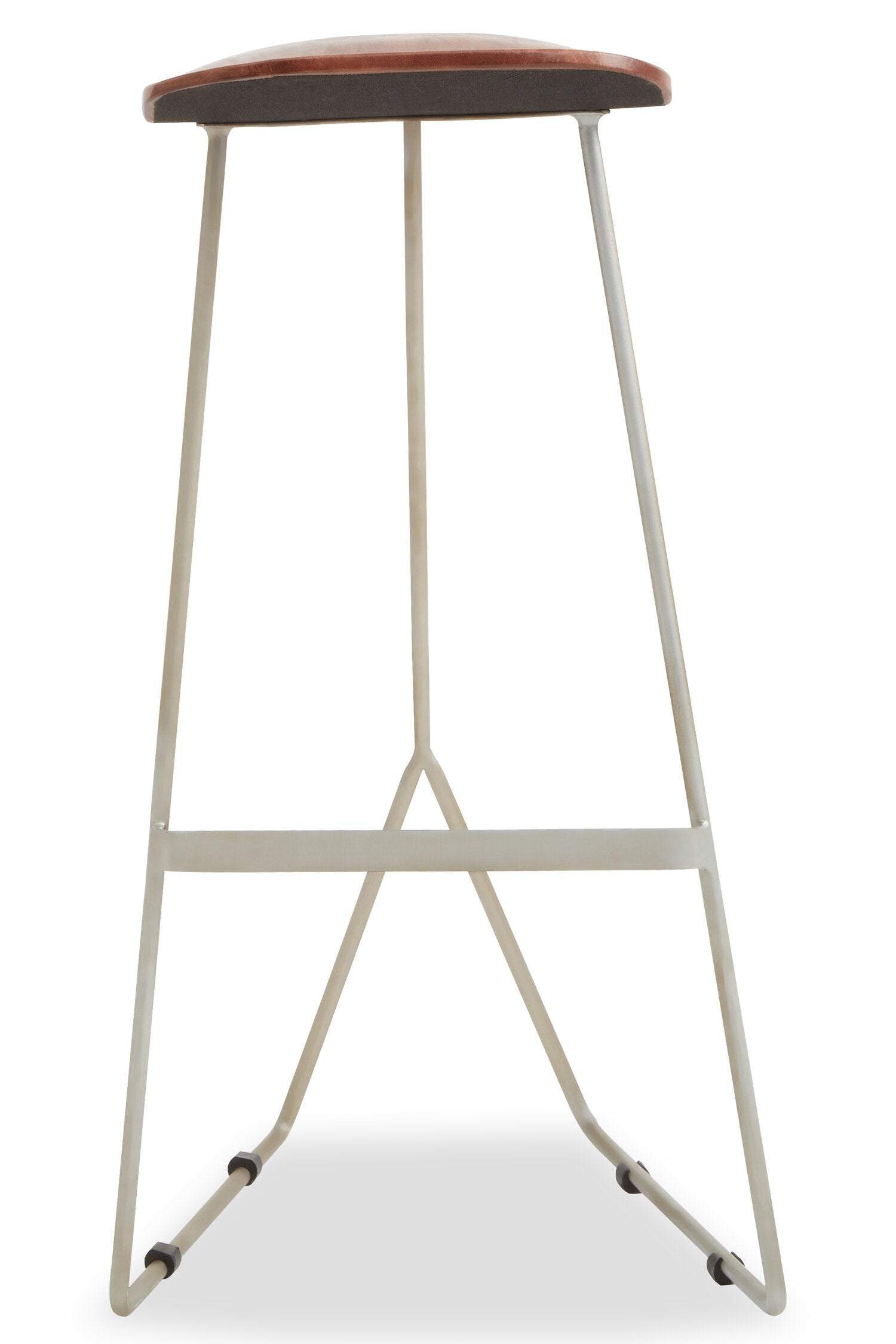 Mikka Saddle Style Acacia Wood and Antique Silver Bar Stool - The Orchard Home and Gifts