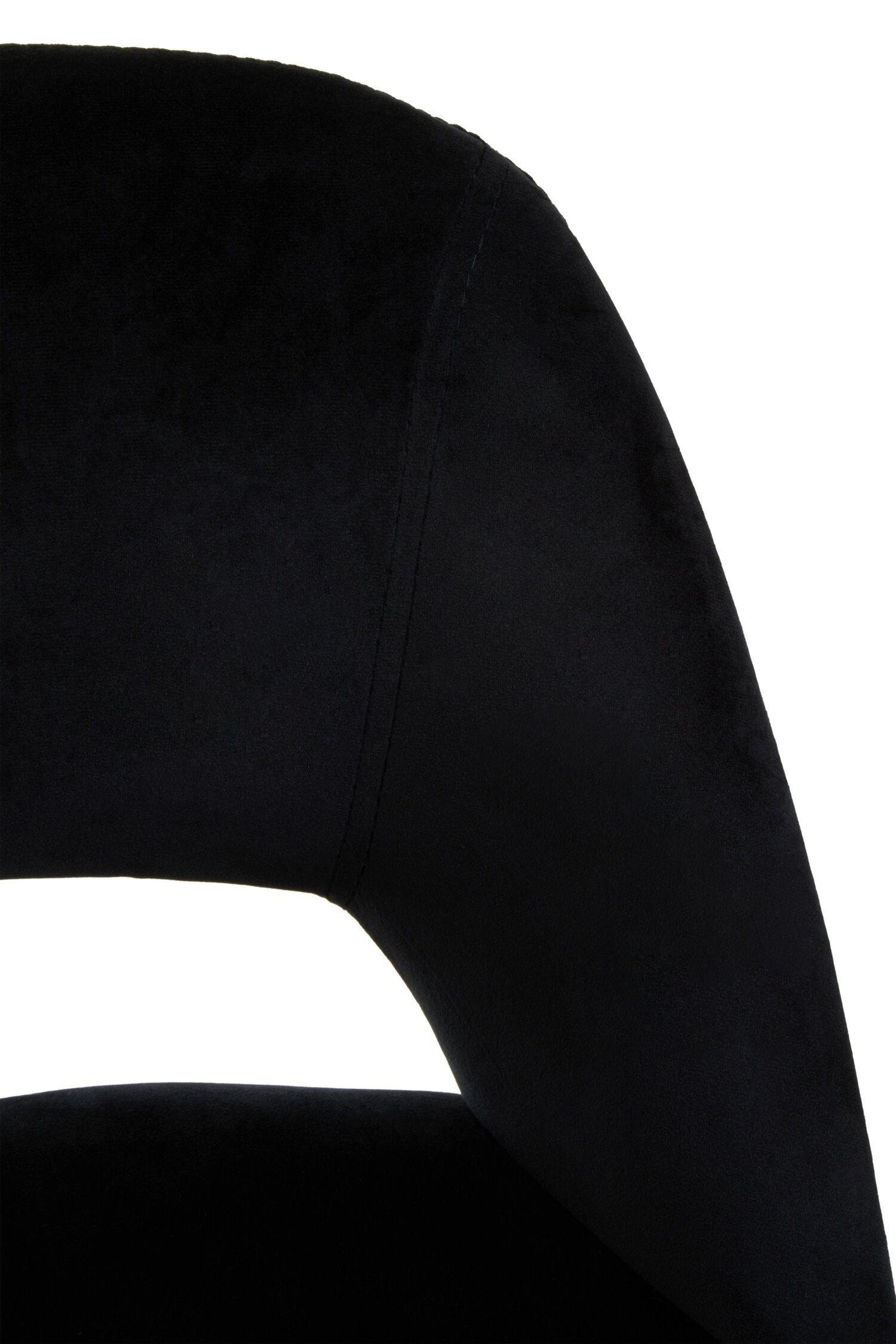 Black Velvet Low Back Upholstered Bar Stool