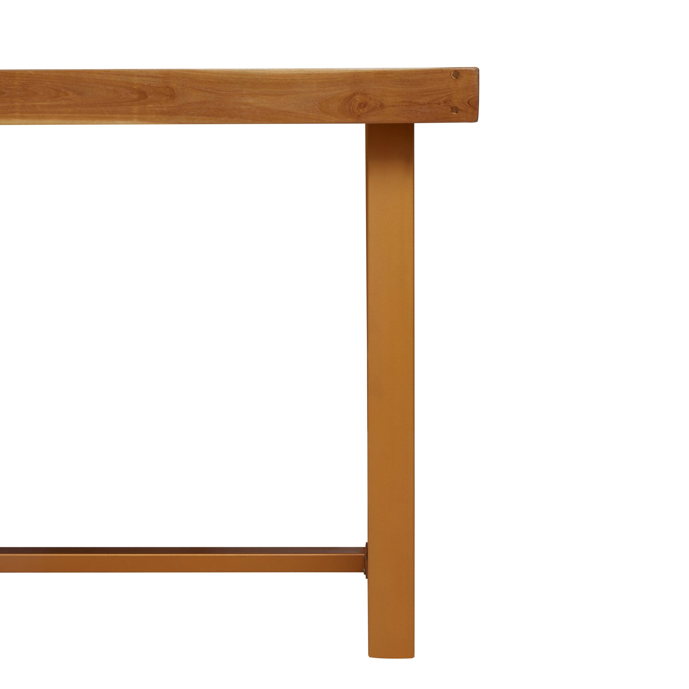 Natural Wood Herringbone Teak Six Seater Dining Table - The Orchard Home and Gifts