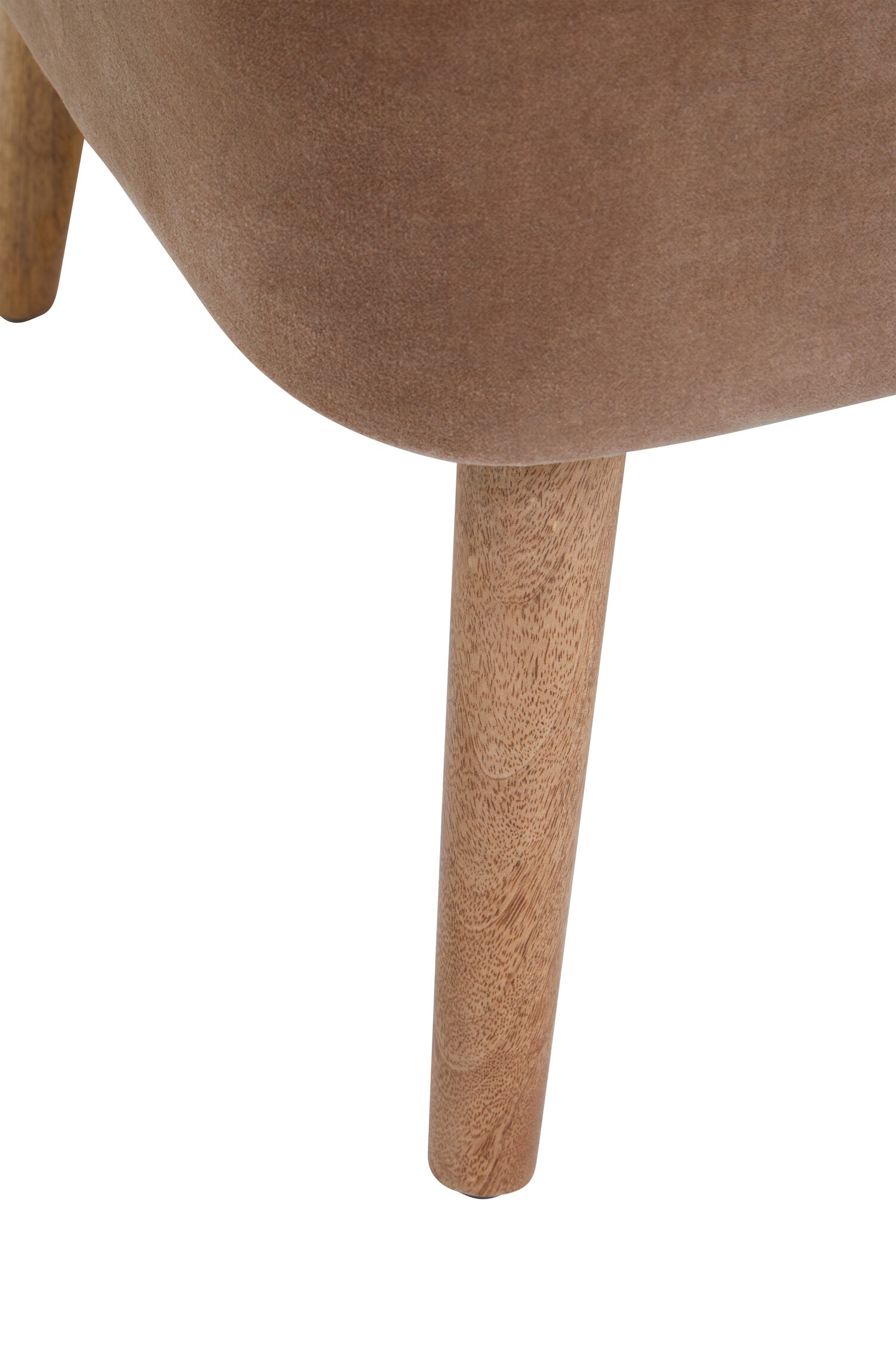 Mink Velvet and Natural Linen Armchair
