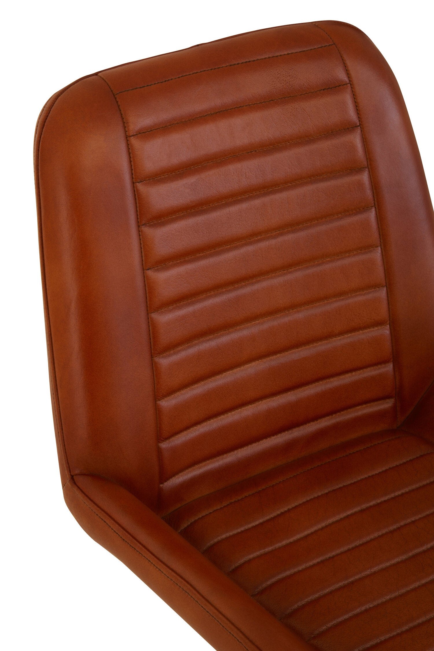 Buffalo Tan Leather and Gold Finish Chair