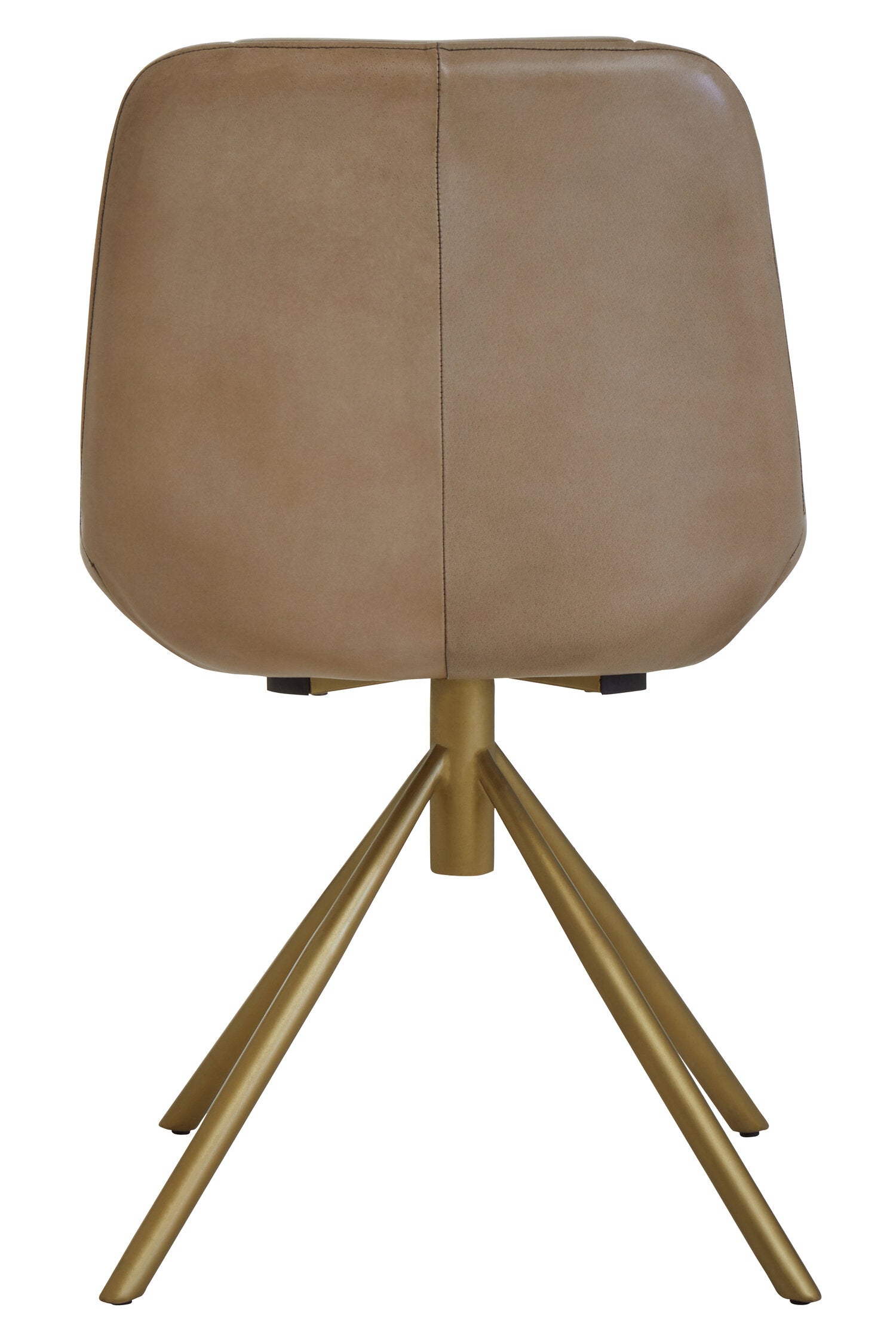 Buffalo Grey Leather and Gold Finish Chair