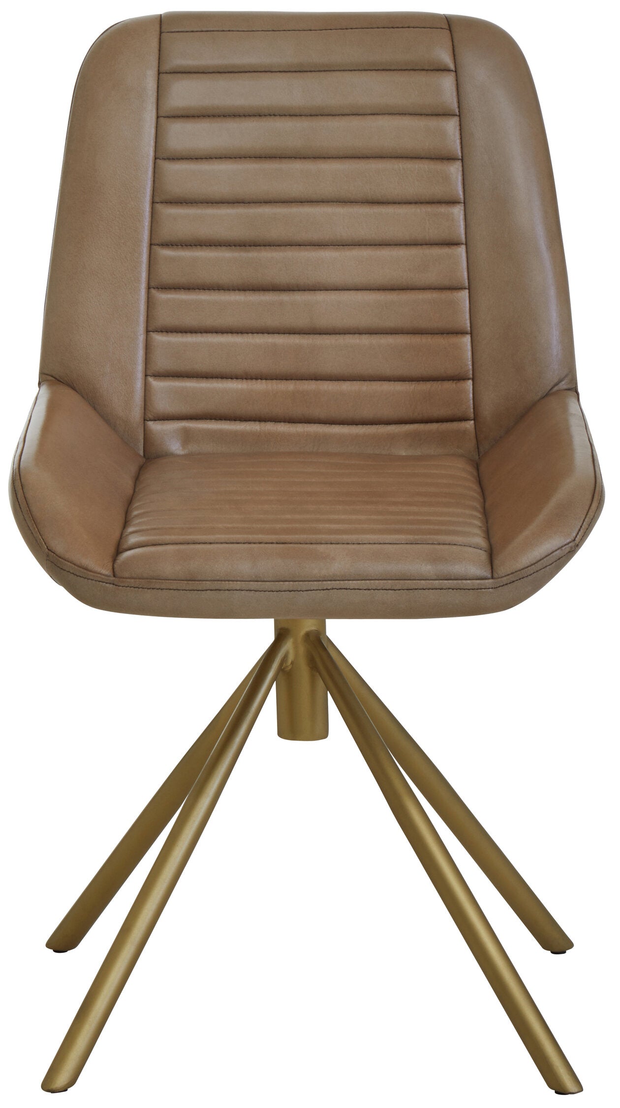 Buffalo Grey Leather and Gold Finish Chair