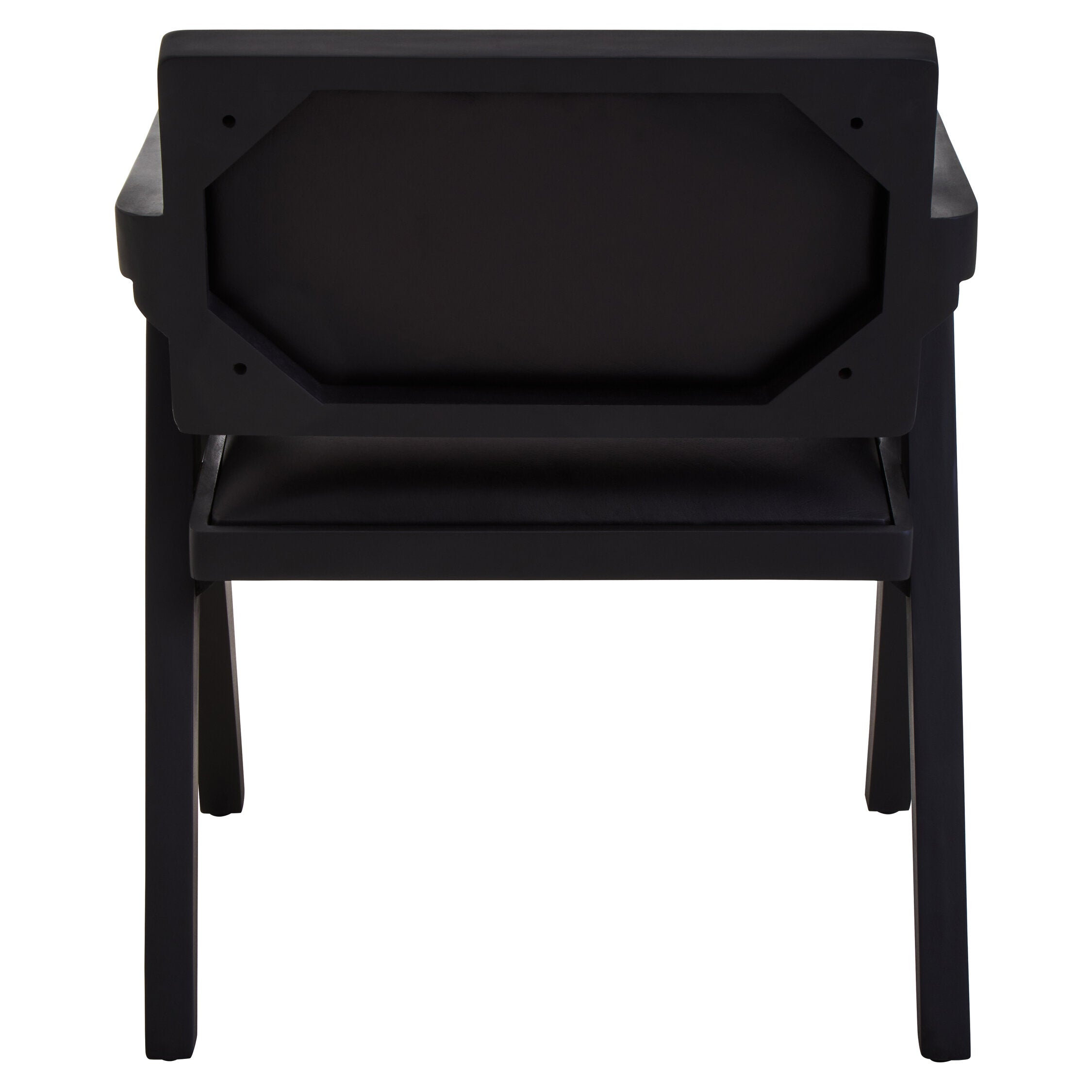 Buffalo Black Leather Angular Armchair