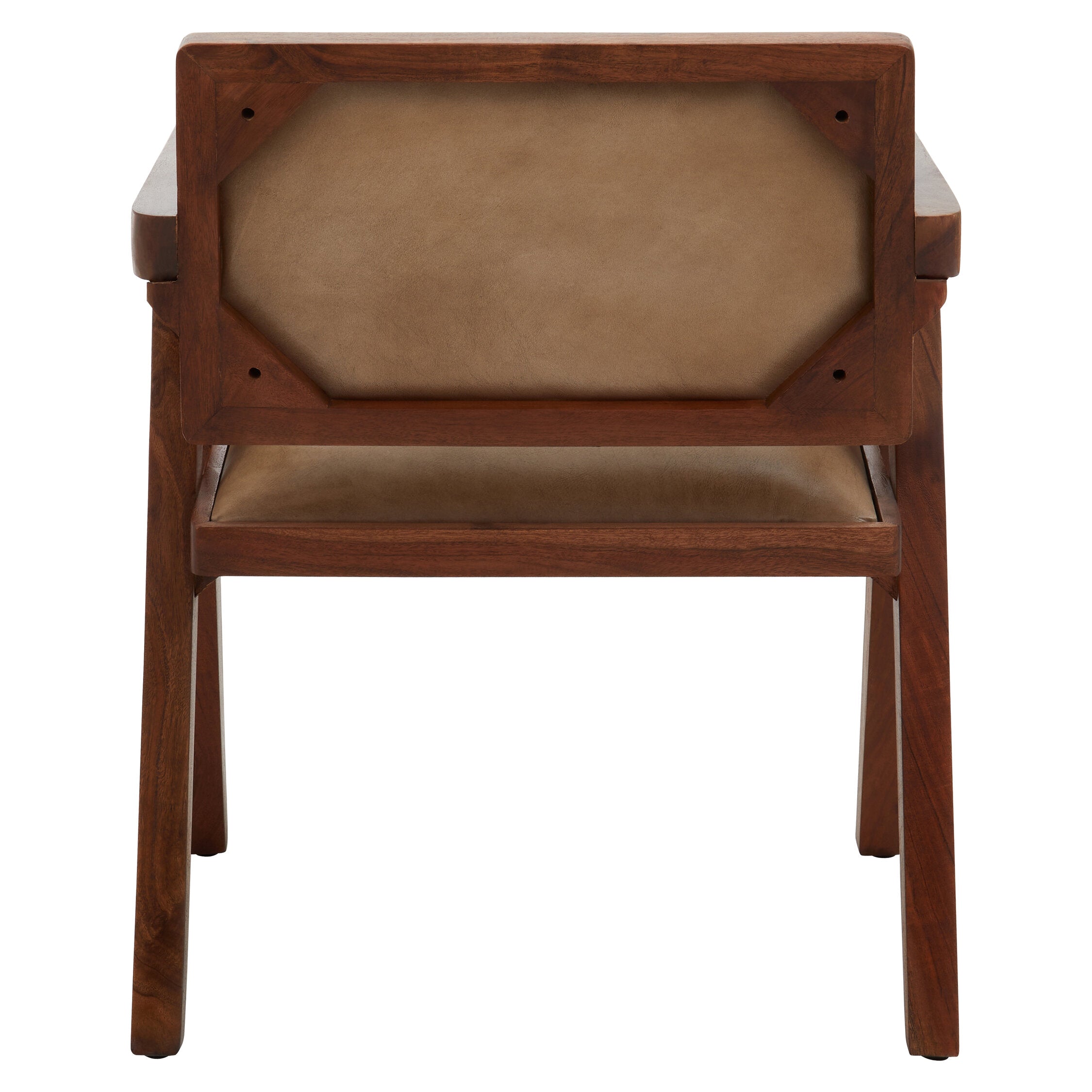 Buffalo Natural Tan Leather Angular Armchair