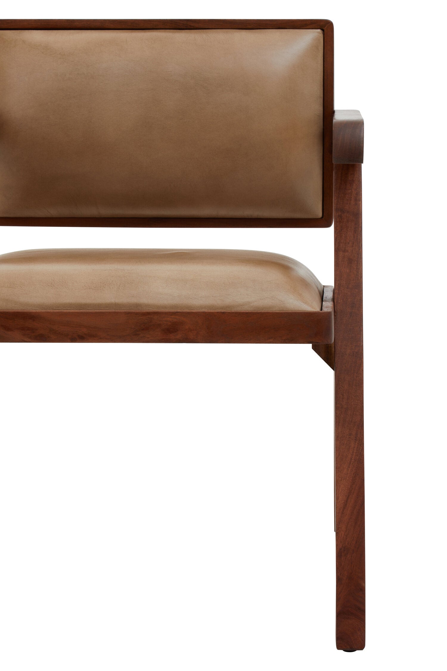 Buffalo Natural Tan Leather Angular Armchair