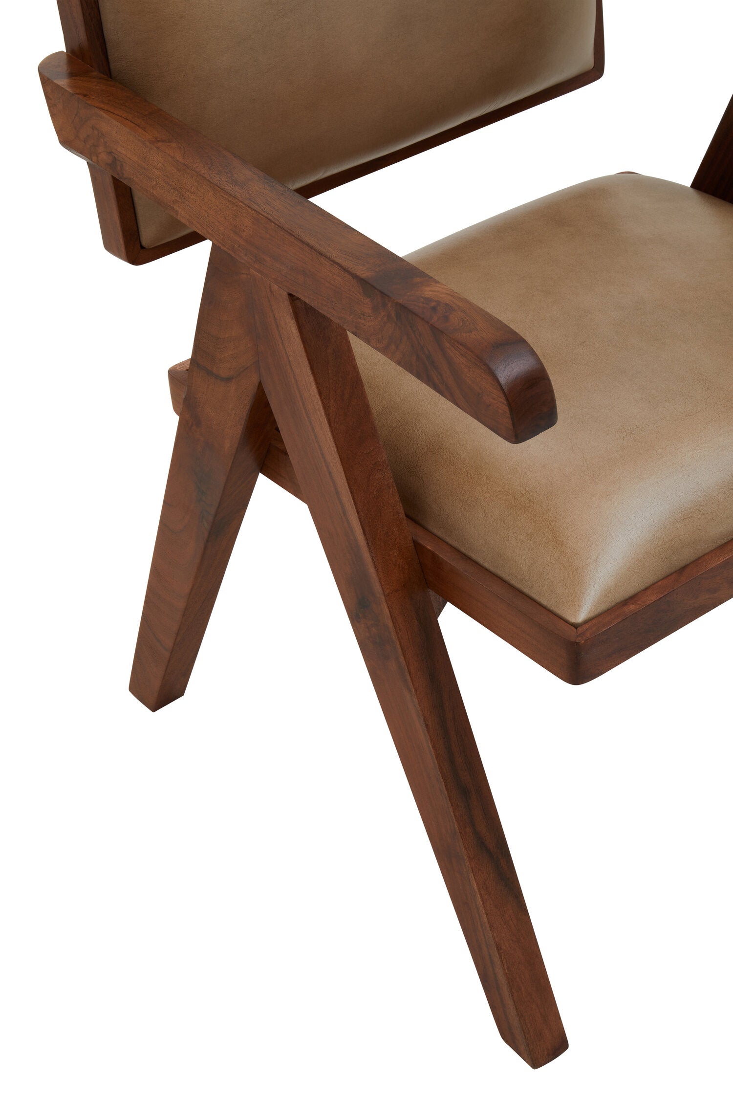 Buffalo Natural Tan Leather Angular Armchair