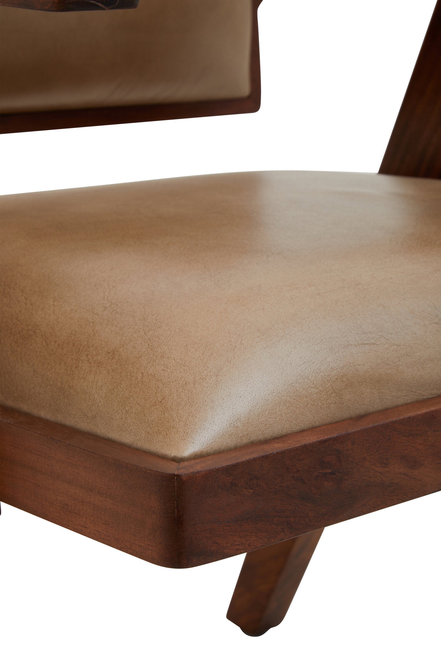 Buffalo Natural Tan Leather Angular Armchair