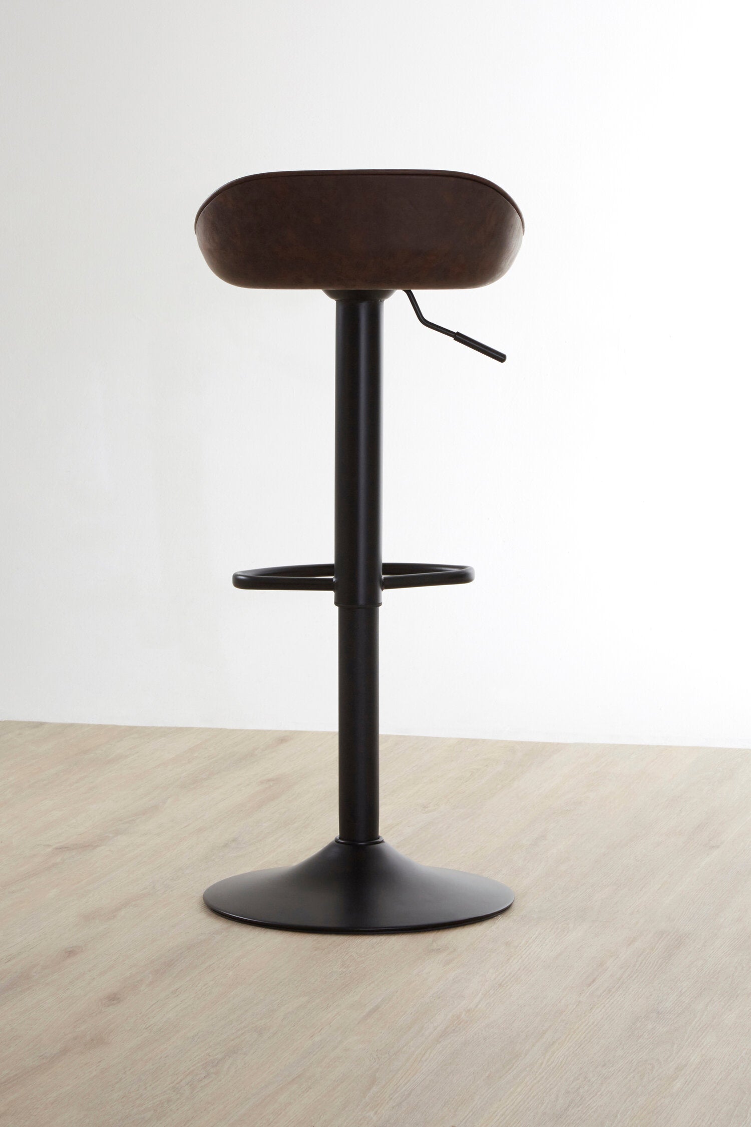Brown Mocha Leather Effect Adjustable Bar Stool - The Orchard Home and Gifts