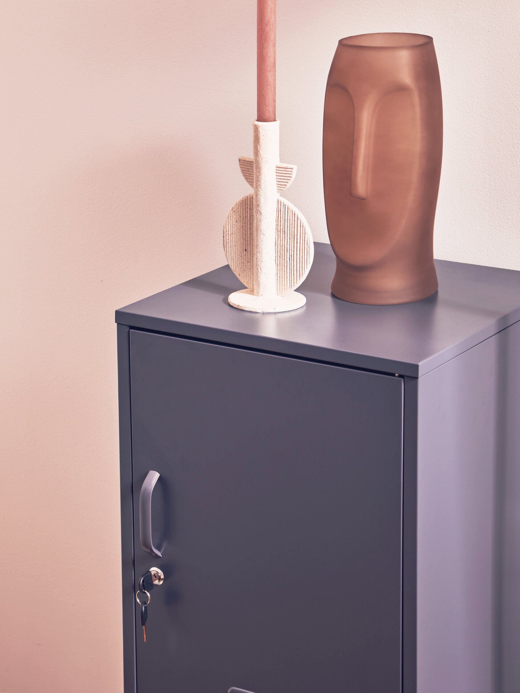 Stamford Small Grey One Door Metal Locker - The Orchard Home and Gifts