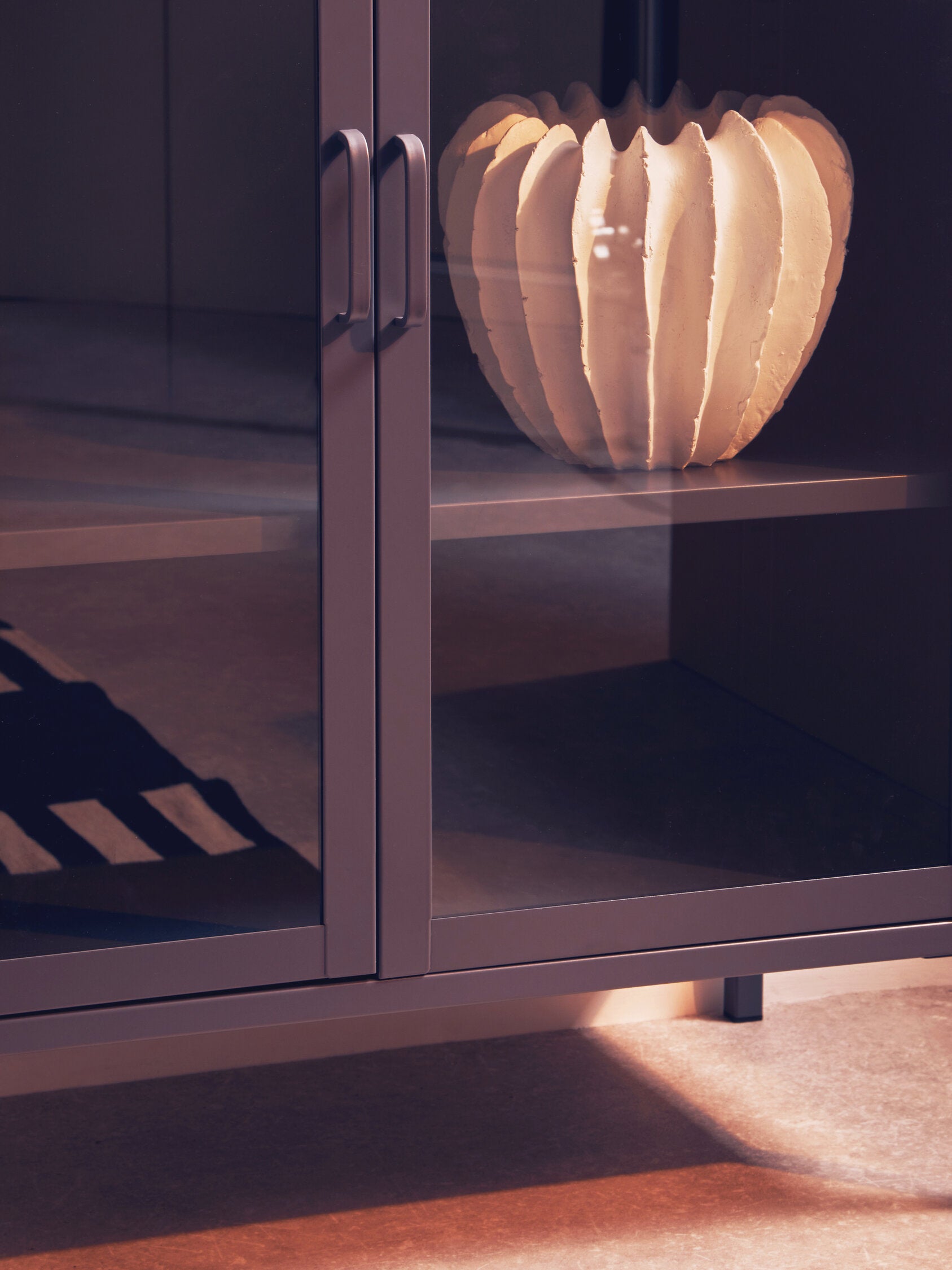 Asier Grey Metal Two Door Cabinet - The Orchard Home and Gifts