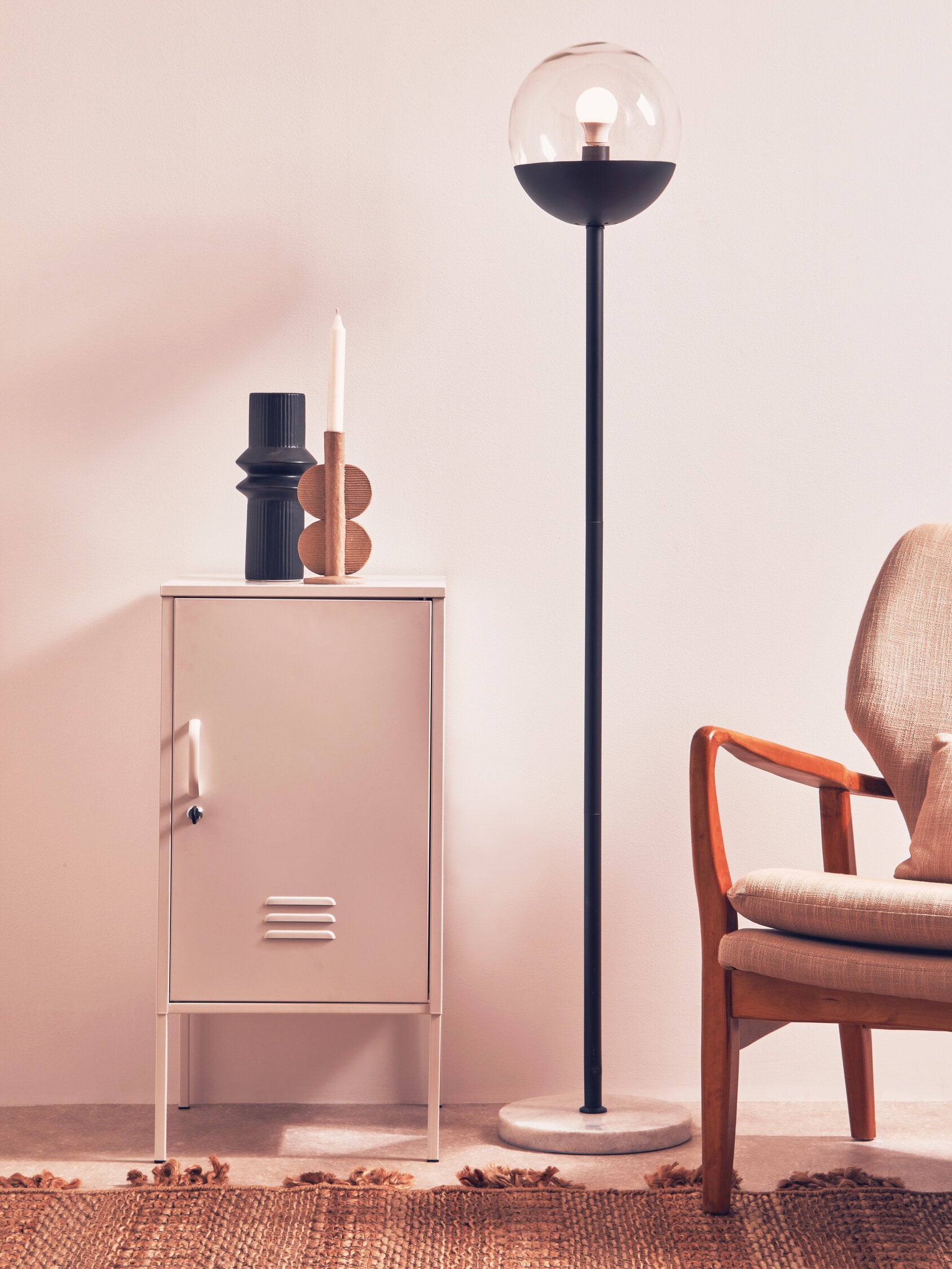 Stamford Small White Metal Locker - The Orchard Home and Gifts