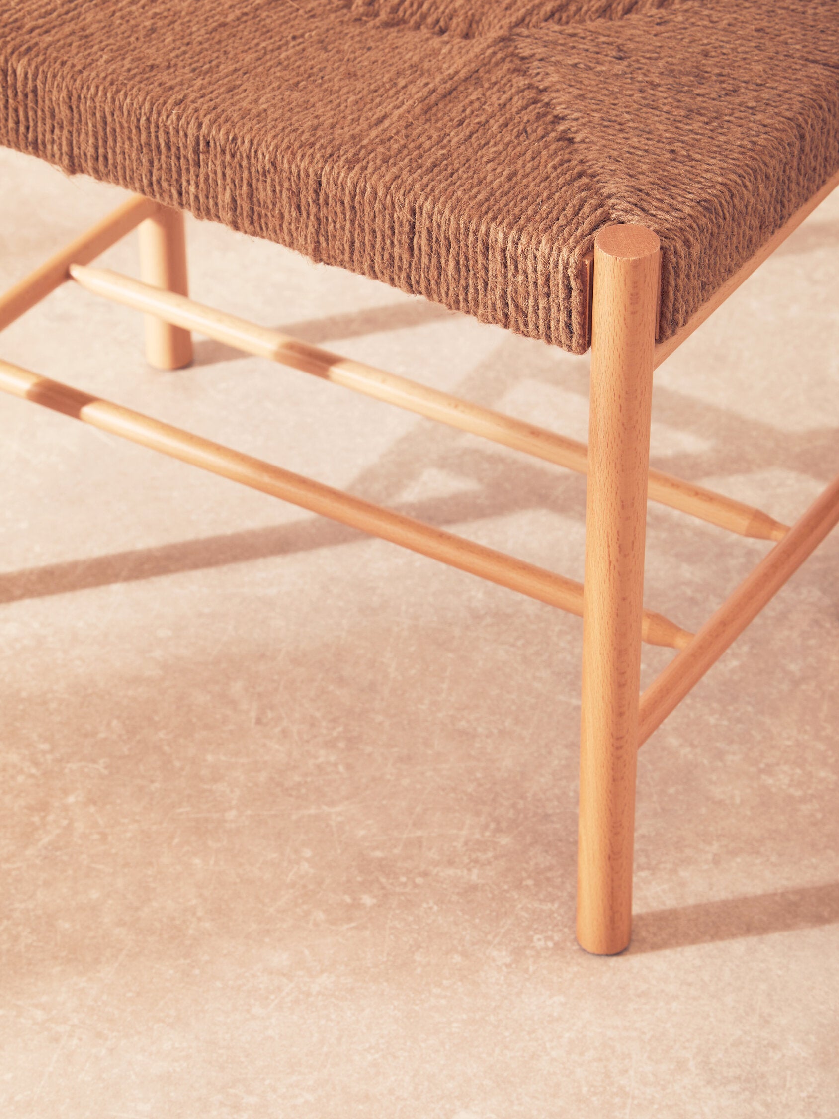 Naku Natural Rope and Wood Stool - The Orchard Home and Gifts