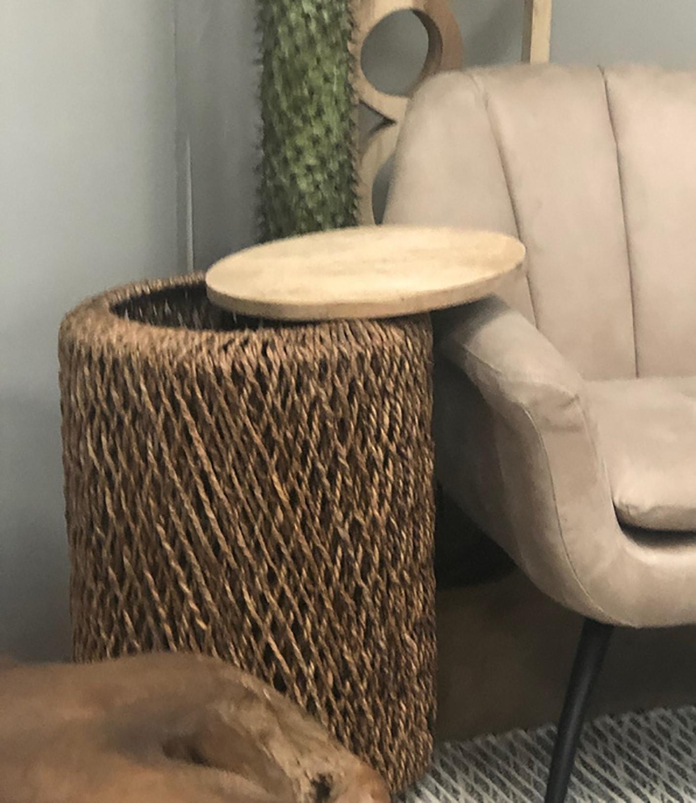 Natural Rope Side Lamp Table