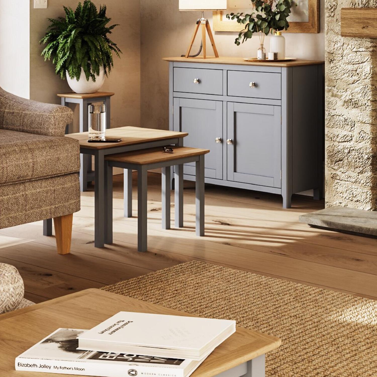 Natural Oak Nest Of Two Tables